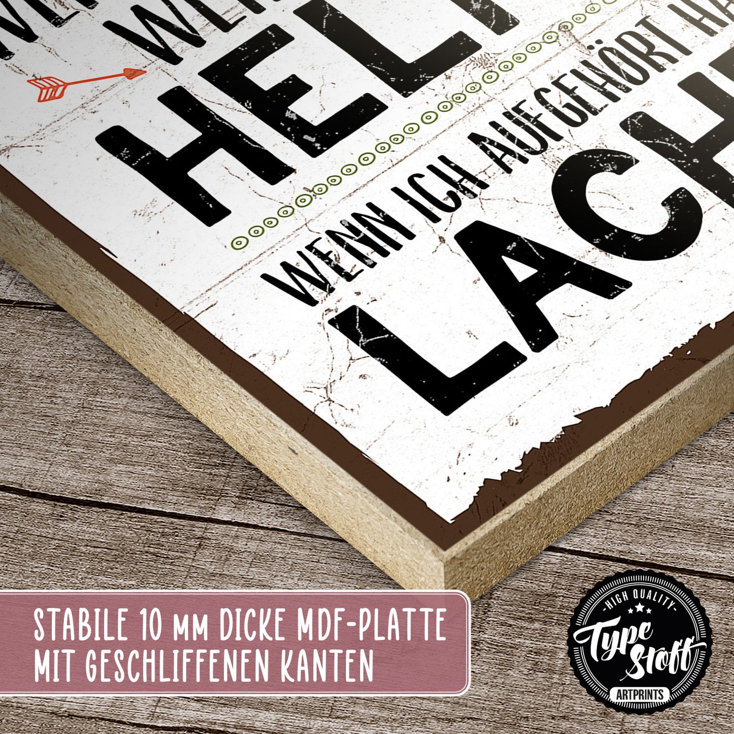 Holzschild mit Spruch - Wir sind Geschwister – GH/XH -00172