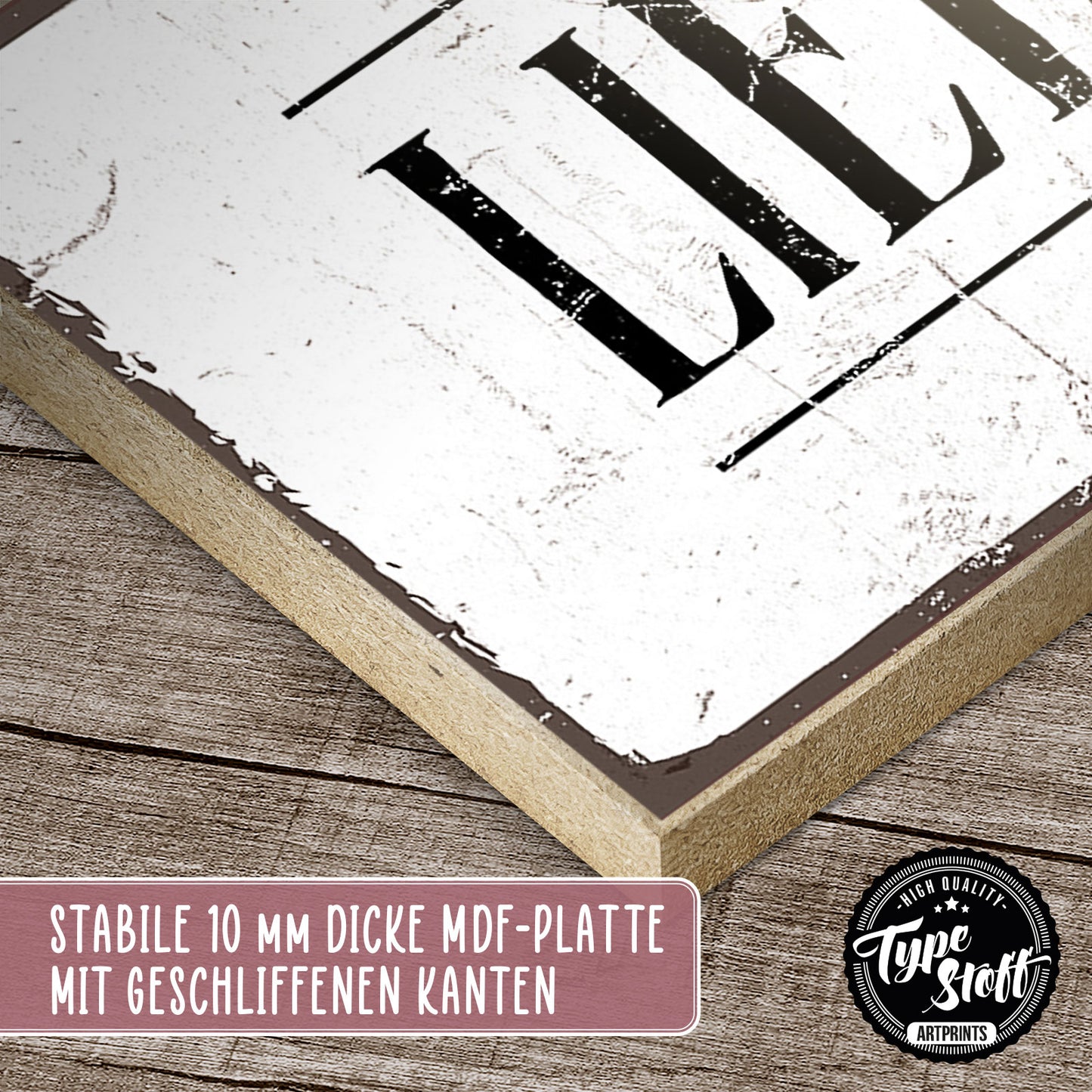 Holzschild mit Spruch - Liebelingsplatz – HS-KQ-00192