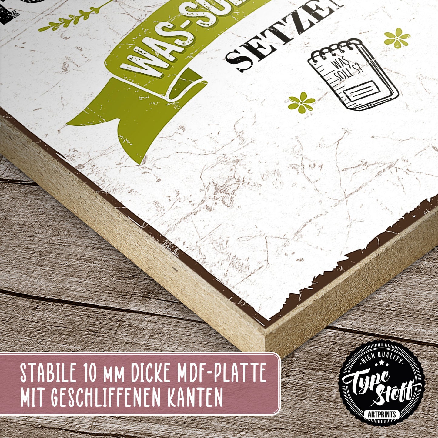 Holzschild mit Spruch - To-Do-Liste - Was-Solls-Liste - HS-GH-00221