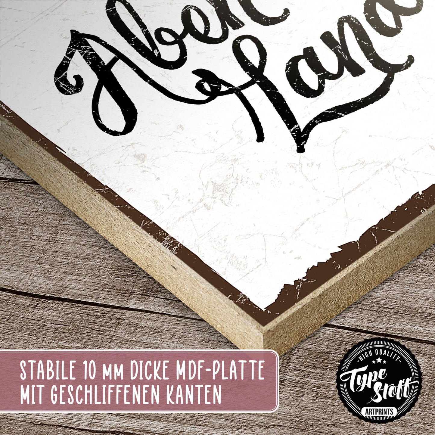 Holzschild mit Spruch - Komm mit mir ins Abenteuerland - HS-GH-00243