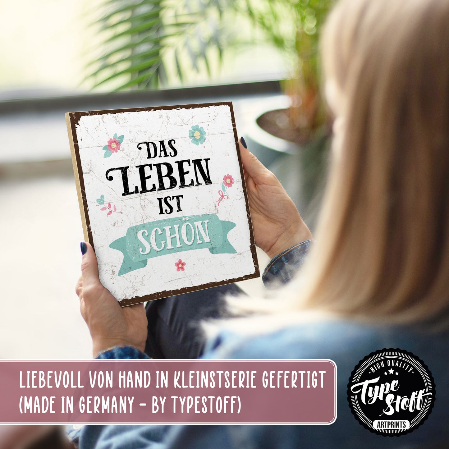 Holzschild mit Spruch - Hygge - Abenteuerland - HS-QN-00246