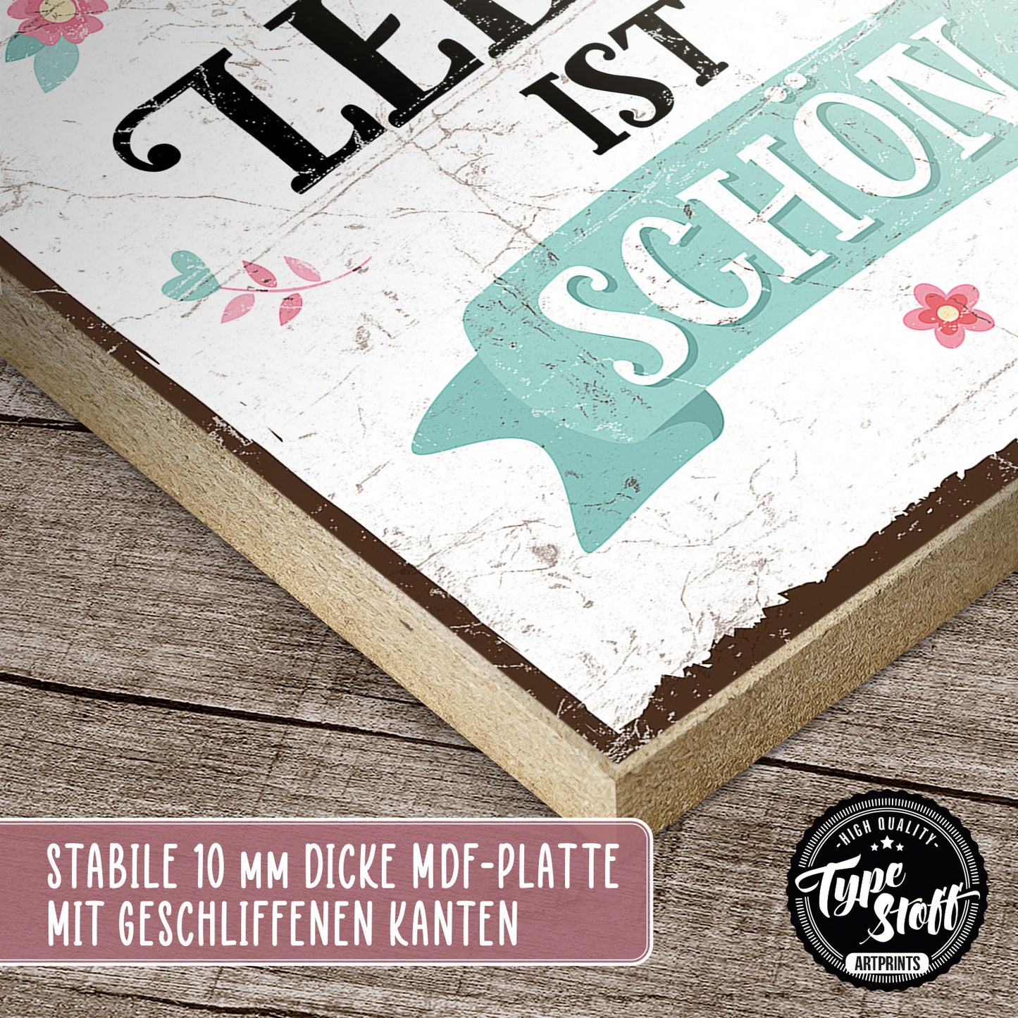 Holzschild mit Spruch - Hygge - Abenteuerland - HS-QN-00246