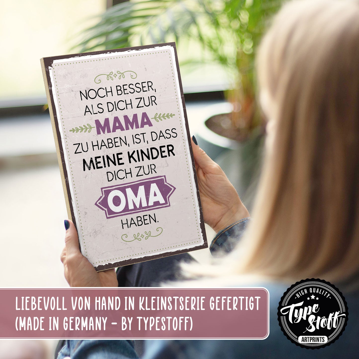 Holzschild mit Spruch - Oma – GH-00403