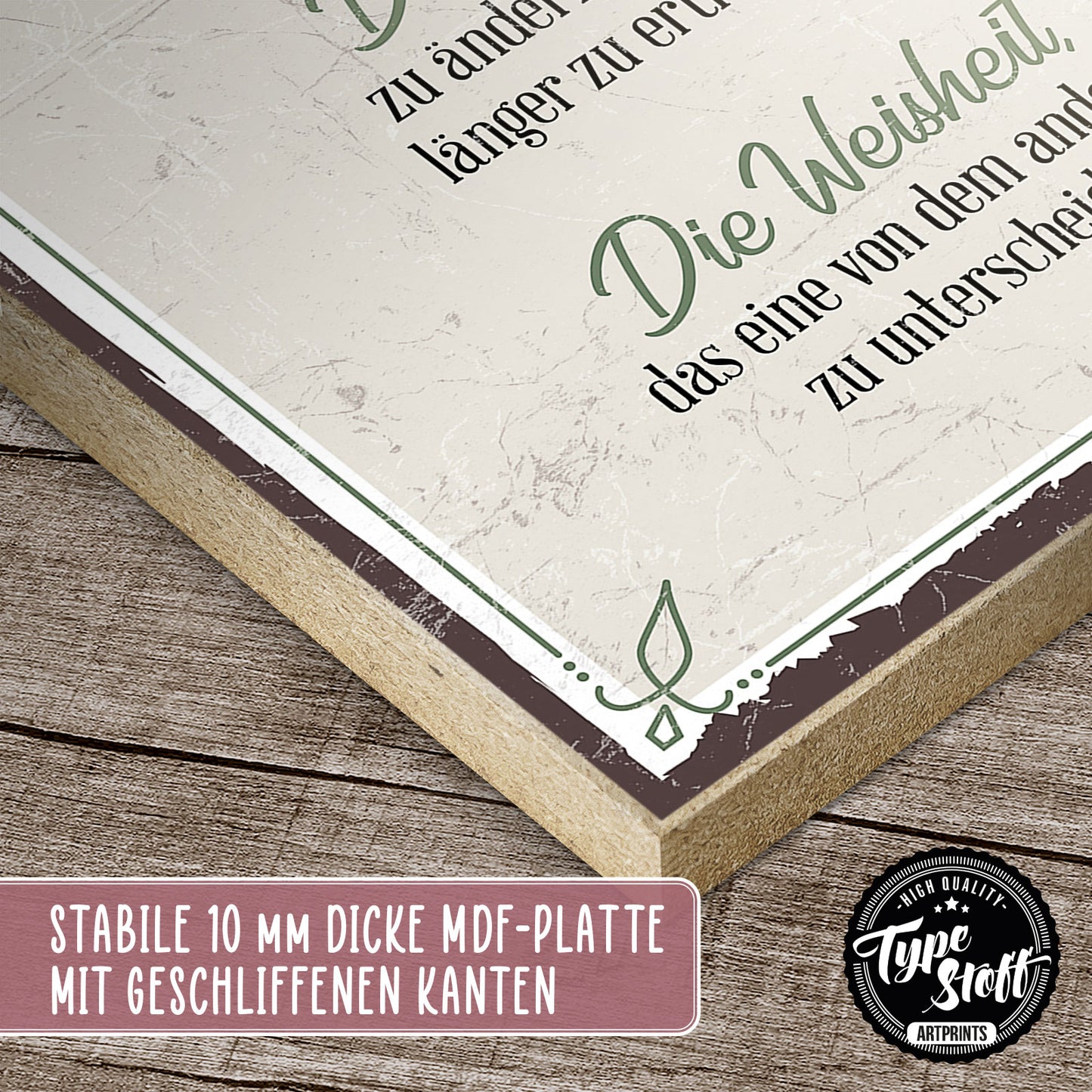Holzschild mit Spruch - Drei Wünsche – GH-00405