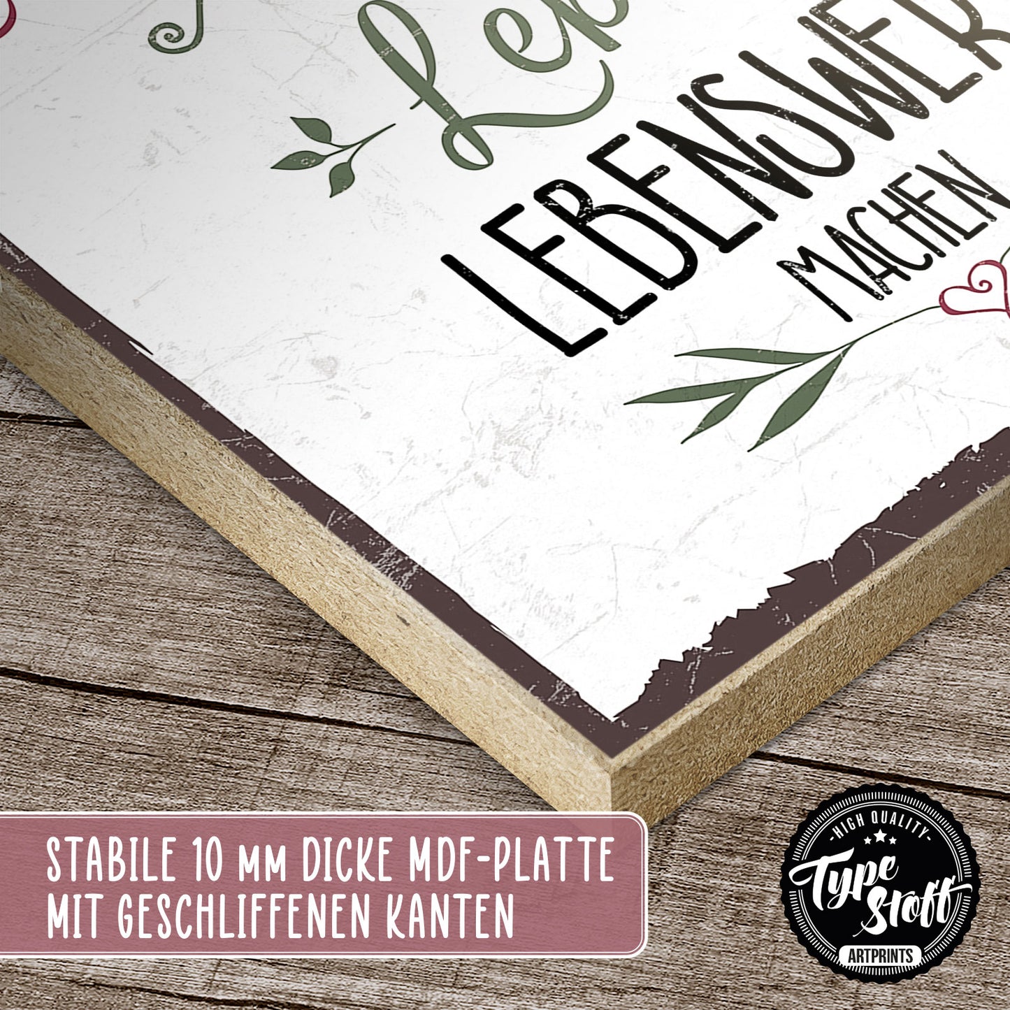 Holzschild mit Spruch - Begenungen mit Lieblingsmenschen – GH-00406