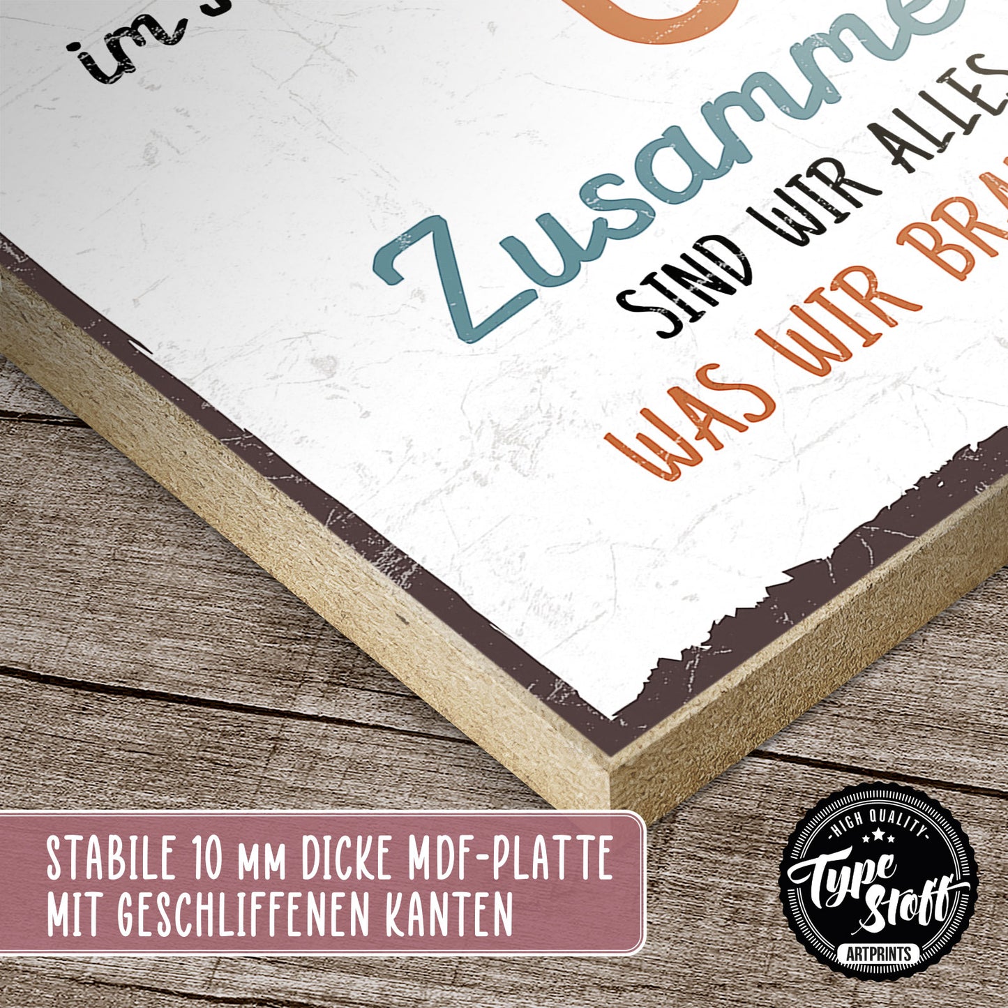 Holzschild mit Spruch - Familie - nicht im Regen stehen – HS-GH-00560