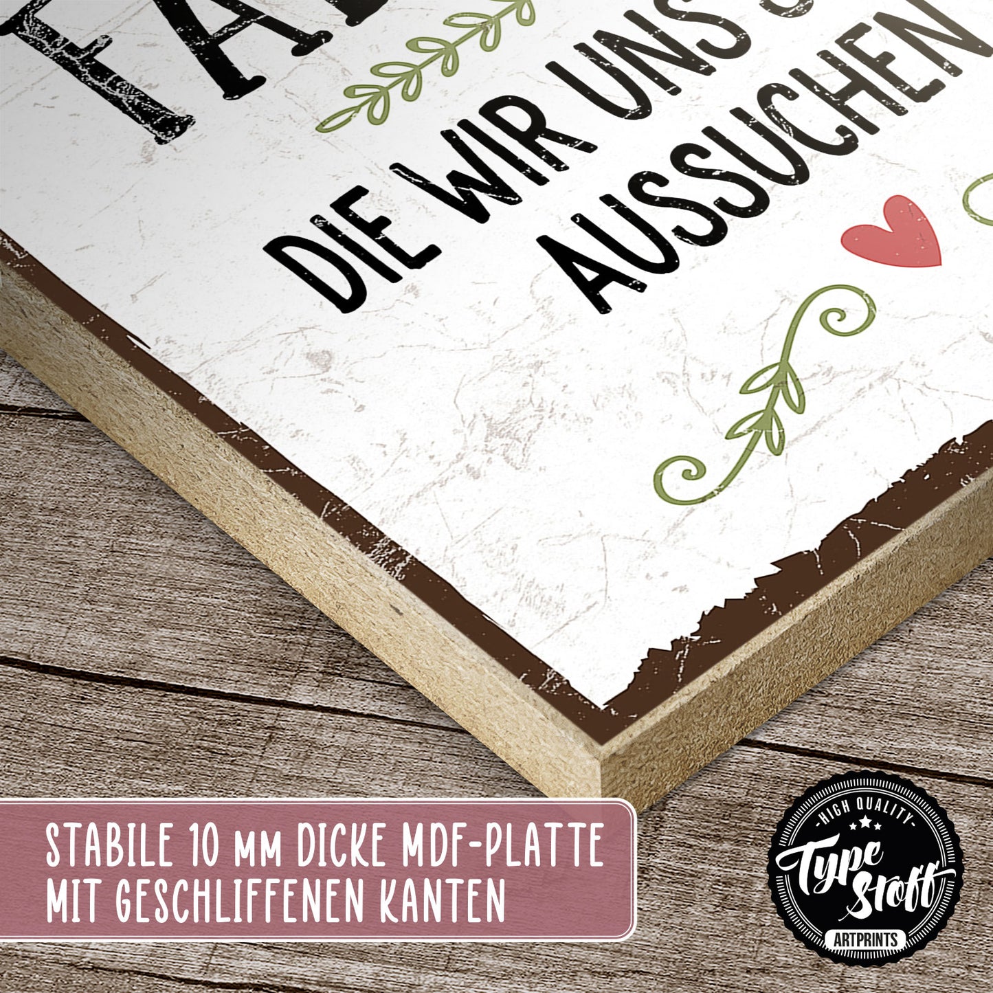Holzschild mit Spruch - Freunde – GH/XH-00605