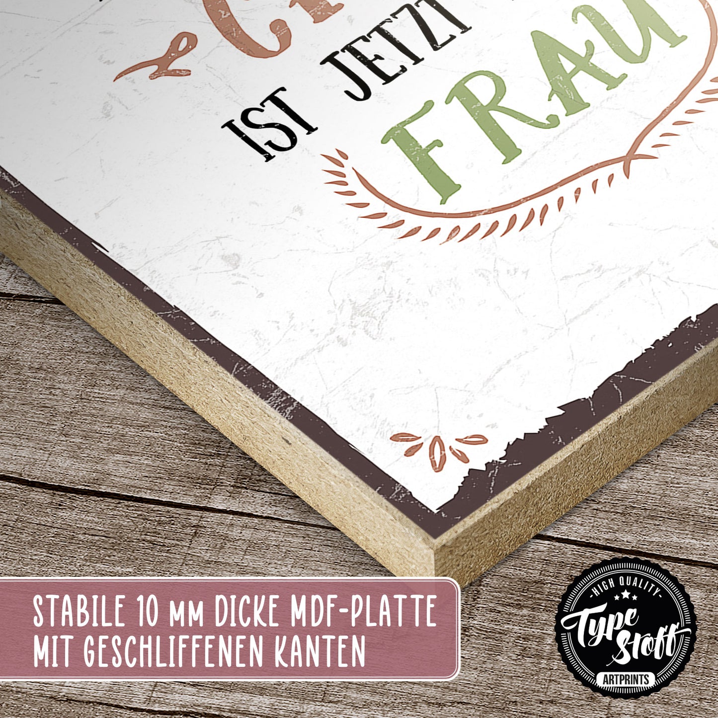 Holzschild mit Spruch - Alter Ruhestand Rente Frau Chef – HS-GH-00618
