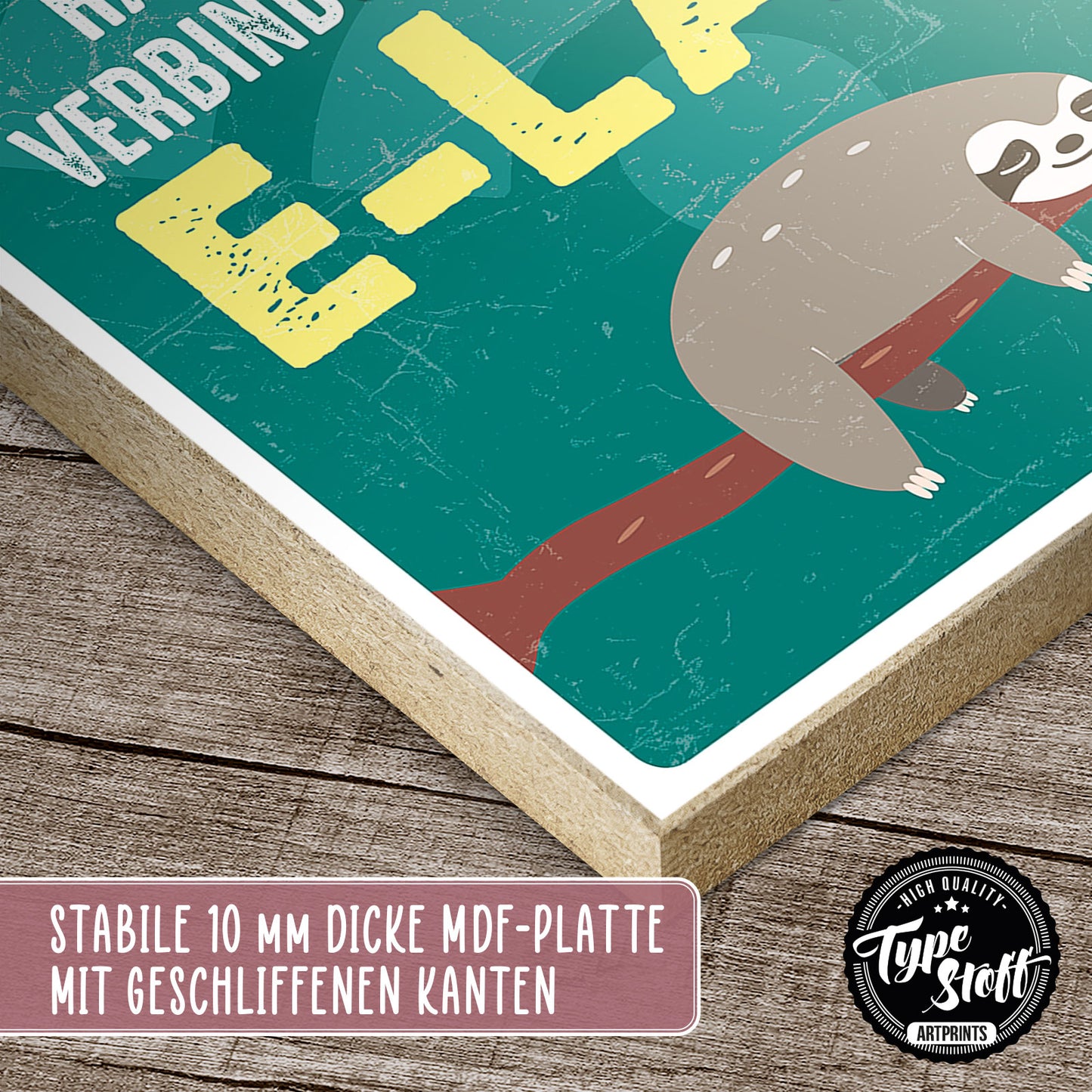 Holzschild mit Spruch - Keine Verbindung zum Elan – HS-QN-00619