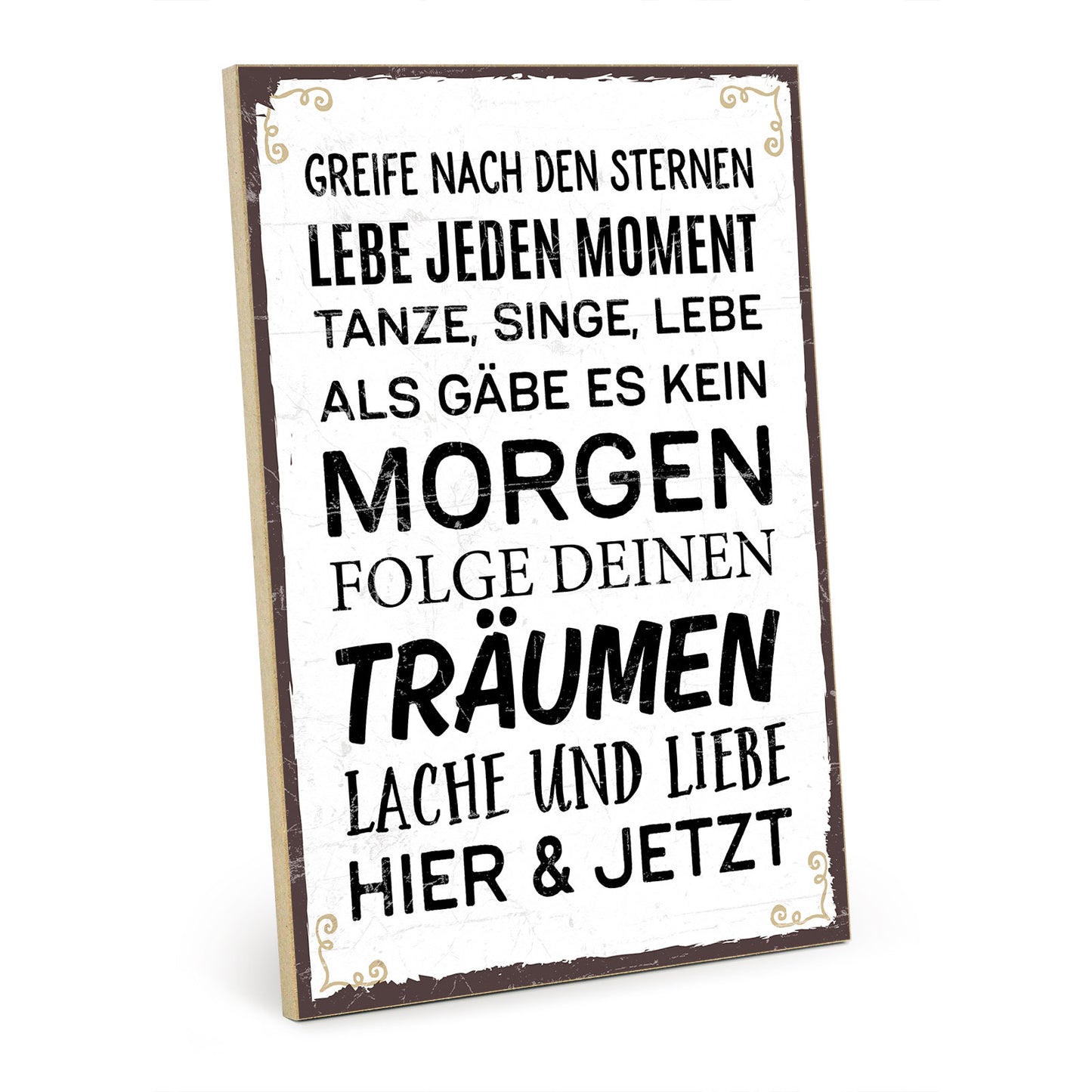Holzschild mit Spruch - Hygge - Greife nach den Sternen – HS-GH-00644