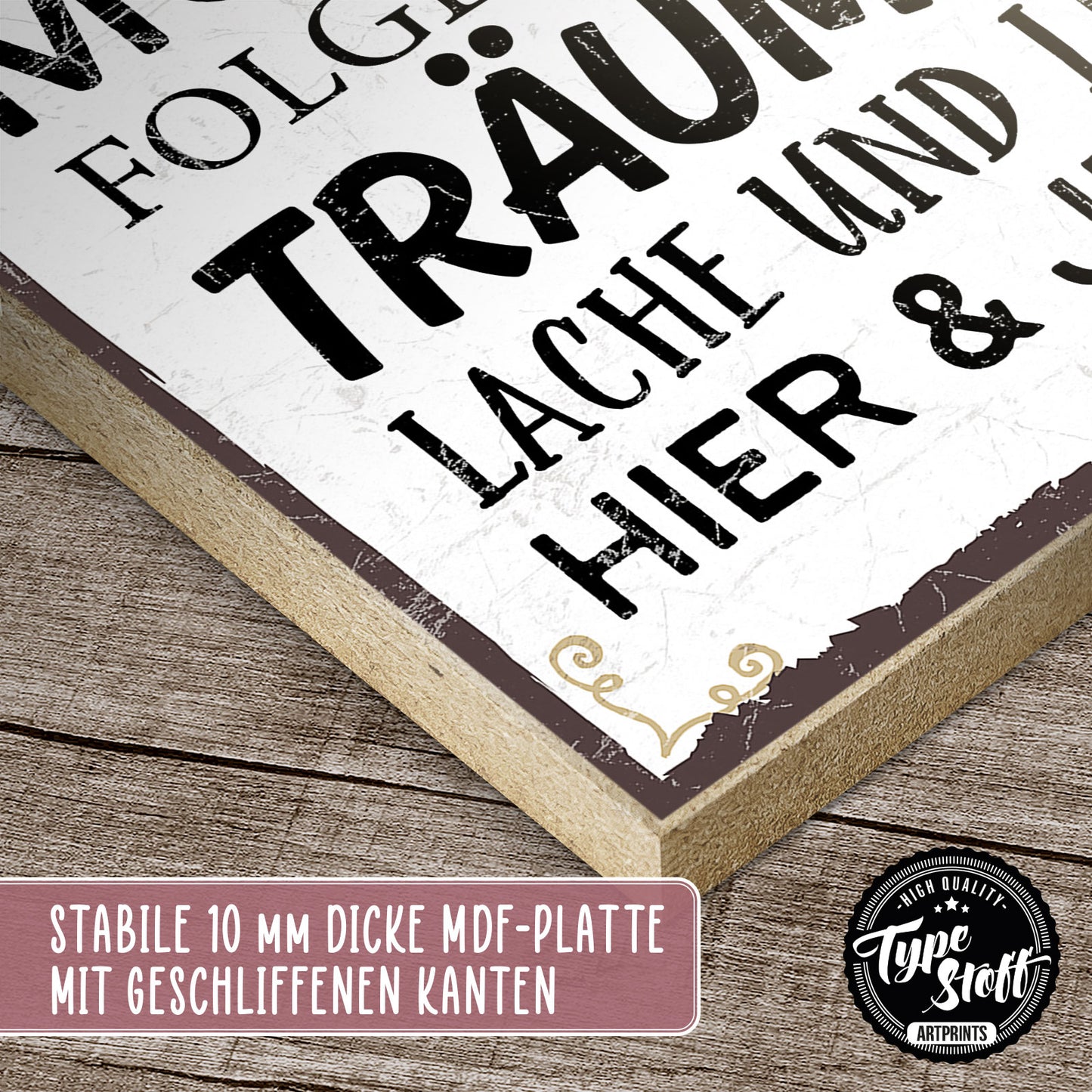 Holzschild mit Spruch - Hygge - Greife nach den Sternen – HS-GH-00644