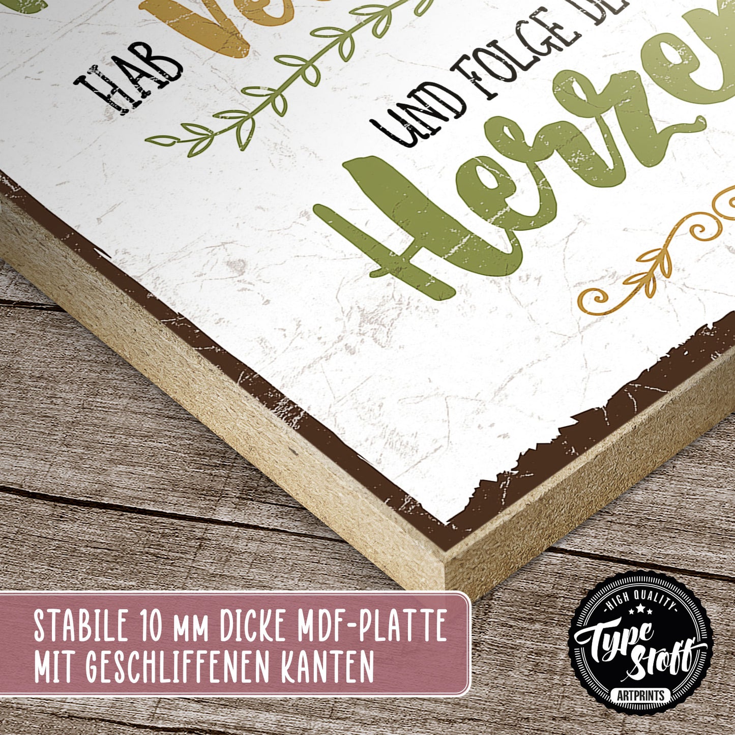 Holzschild mit Spruch - Hygge - Glaube an Wunder – HS-GH-00666