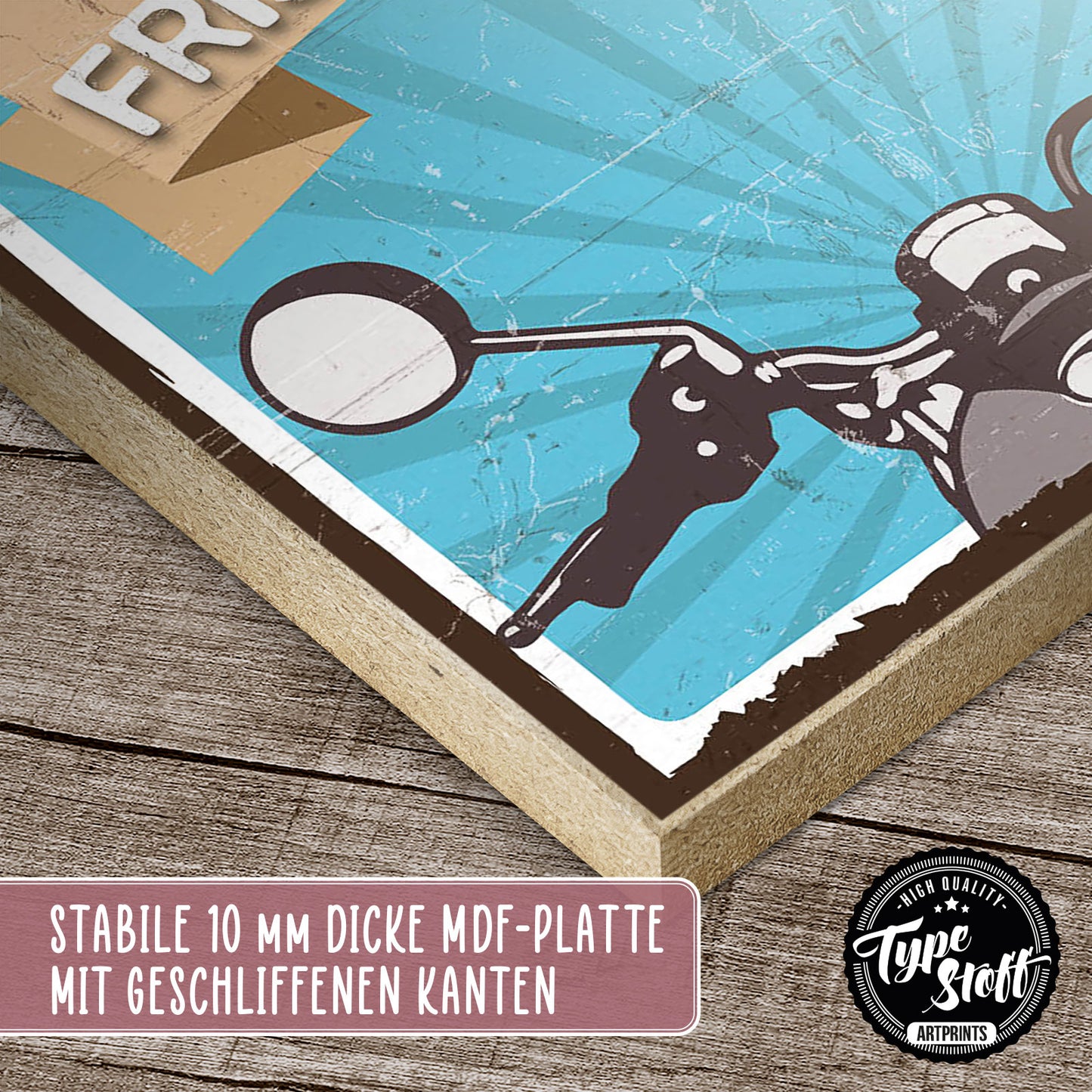 Holzschild mit Spruch - Motorrad - Mir reichts - HS-GH-00670