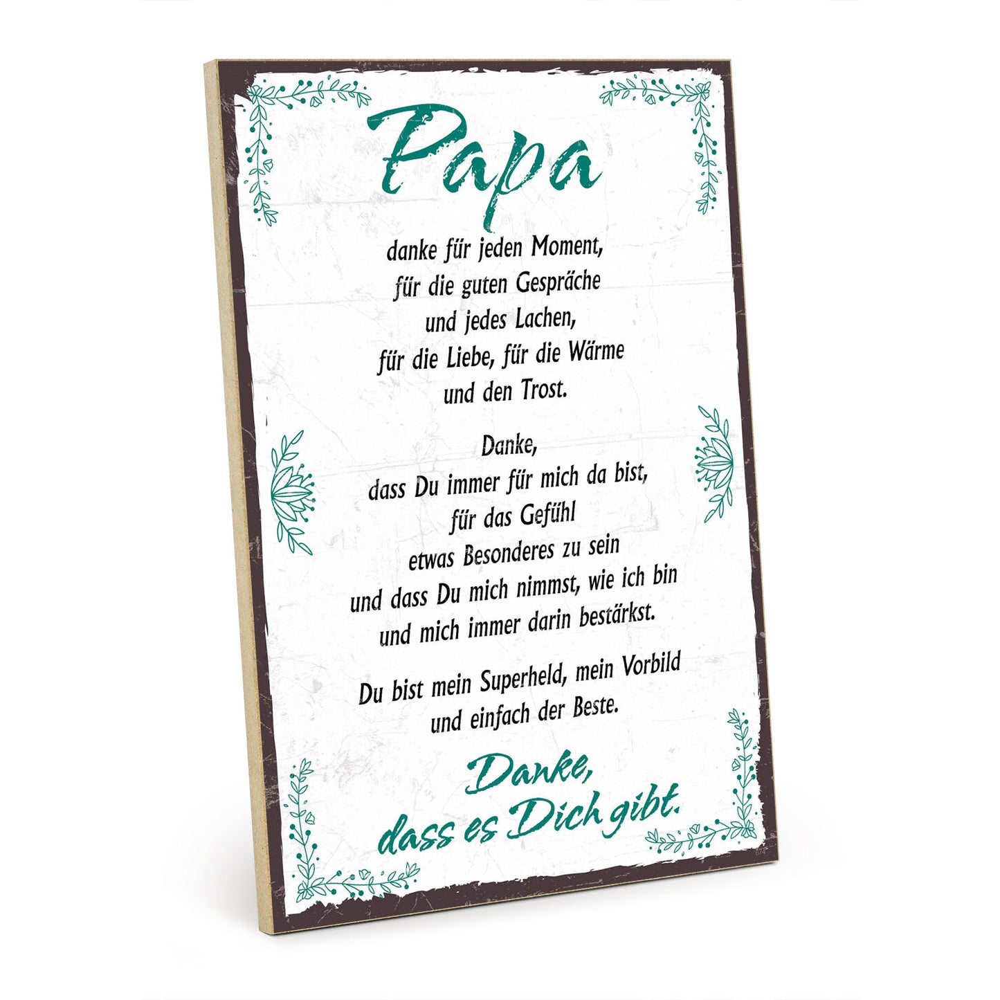 Holzschild mit Spruch - Danke Papa – HS-GH-00674