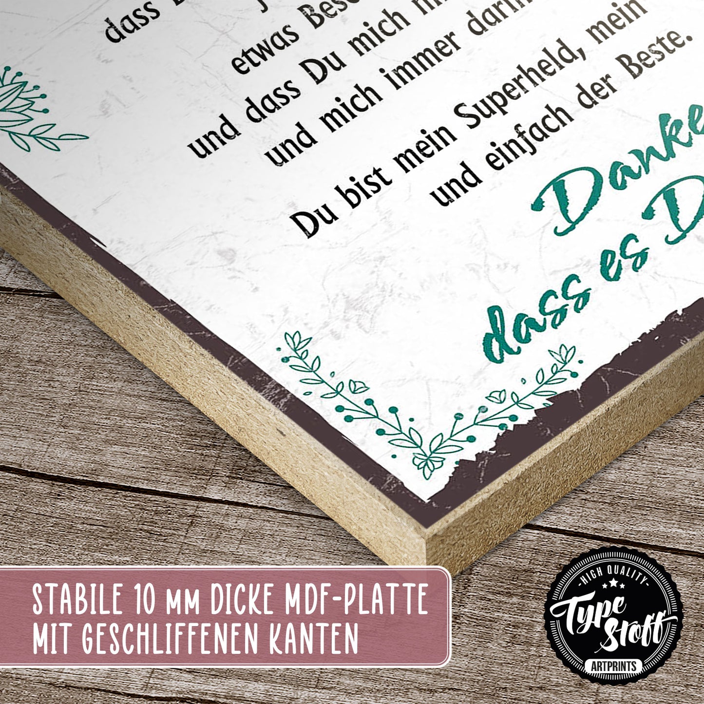 Holzschild mit Spruch - Danke Papa – HS-GH-00674
