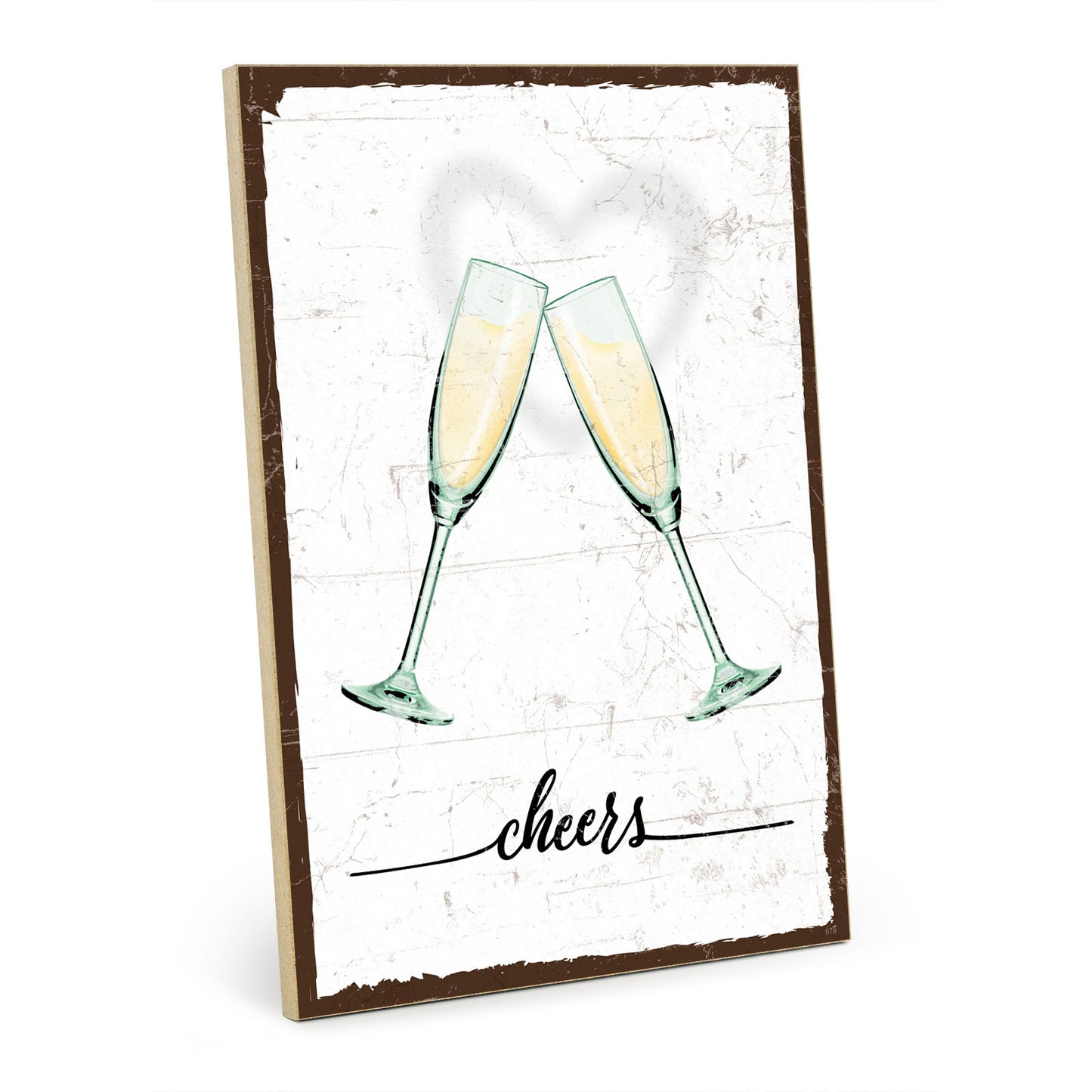 Holzschild mit Spruch - Cheers -Prost – HS-GH-00679