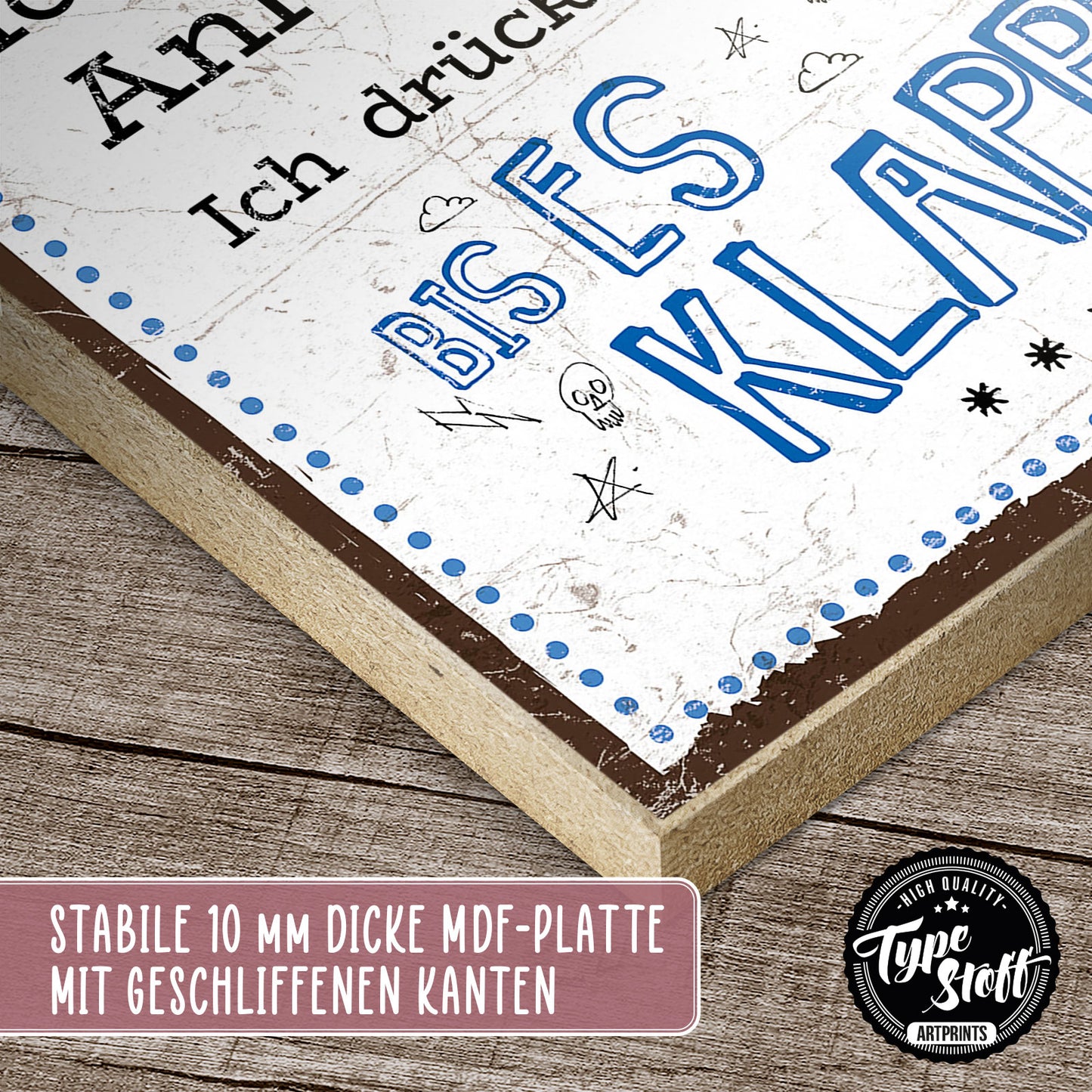 Holzschild mit Spruch - Ich lese keine Anleitungen – HS-QN-00697
