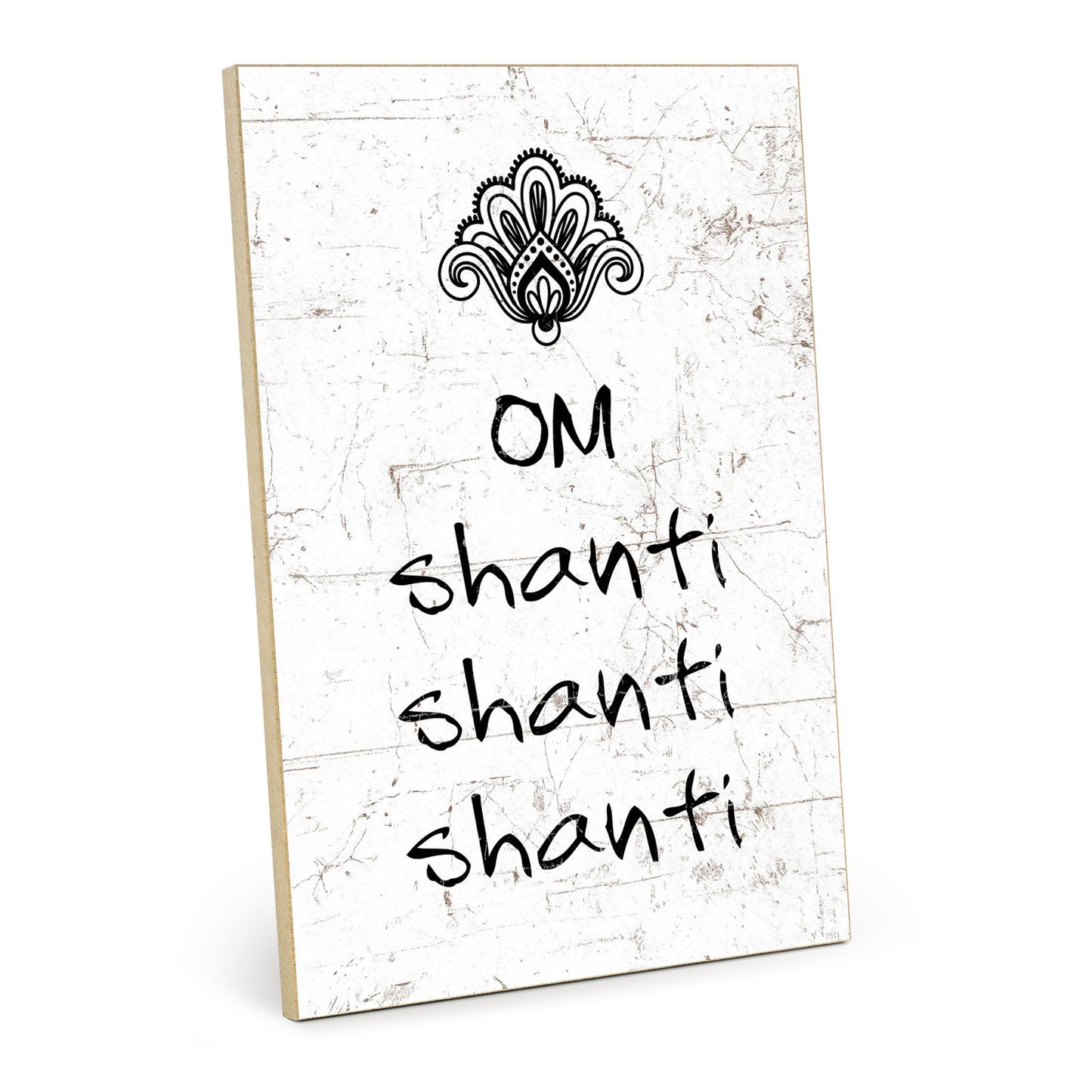 Holzschild mit Spruch - Hygge - om shanti - HS-GH-00751