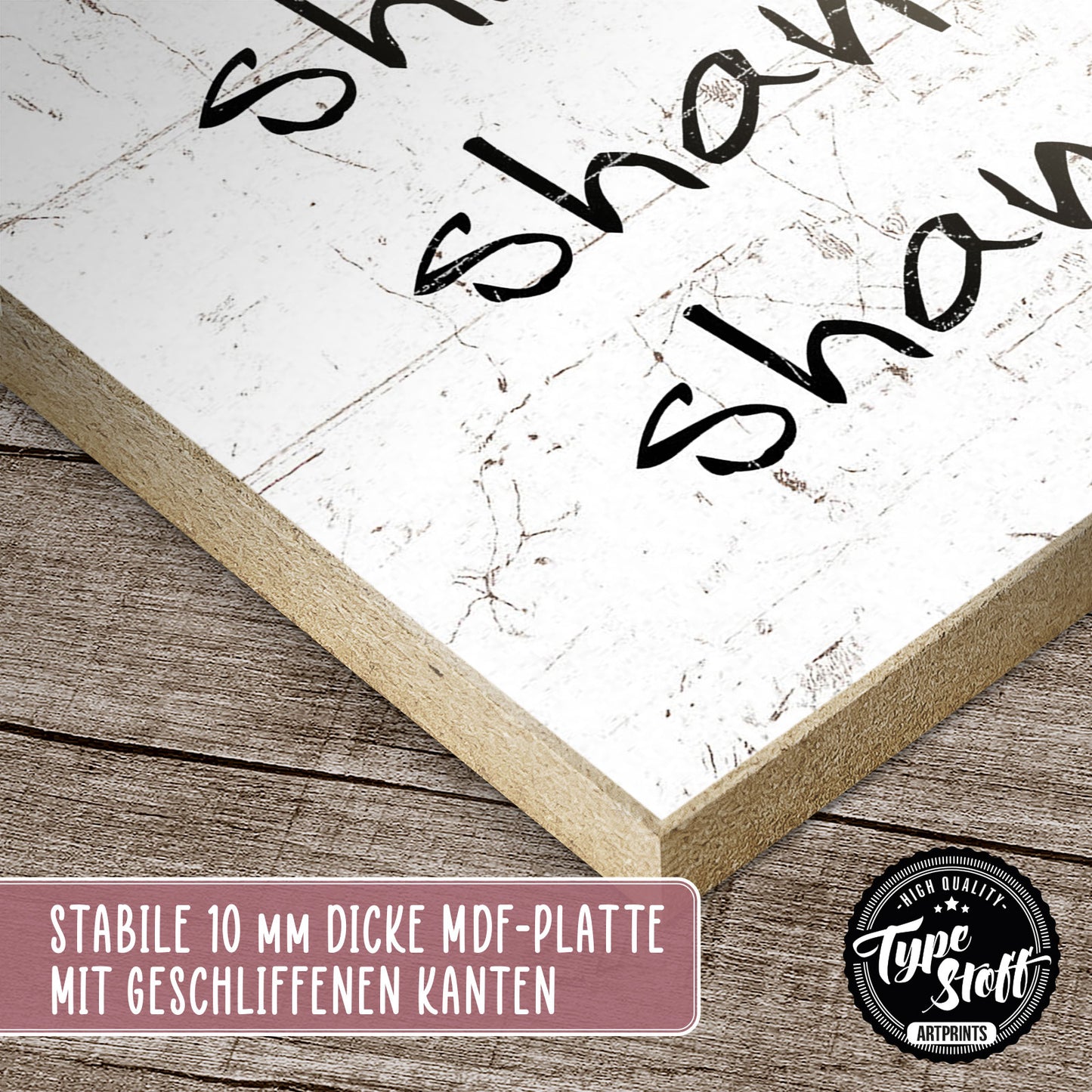 Holzschild mit Spruch - Hygge - om shanti - HS-GH-00751