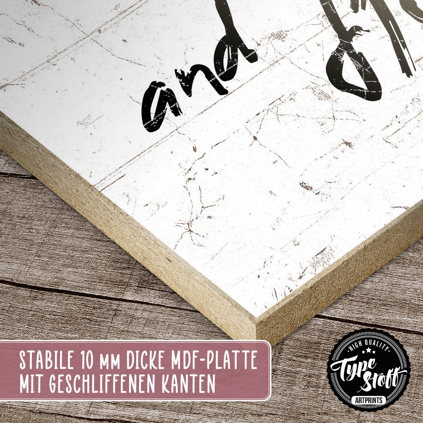 Holzschild mit Spruch - Motivation - be brave and fly – HS-GH-00753