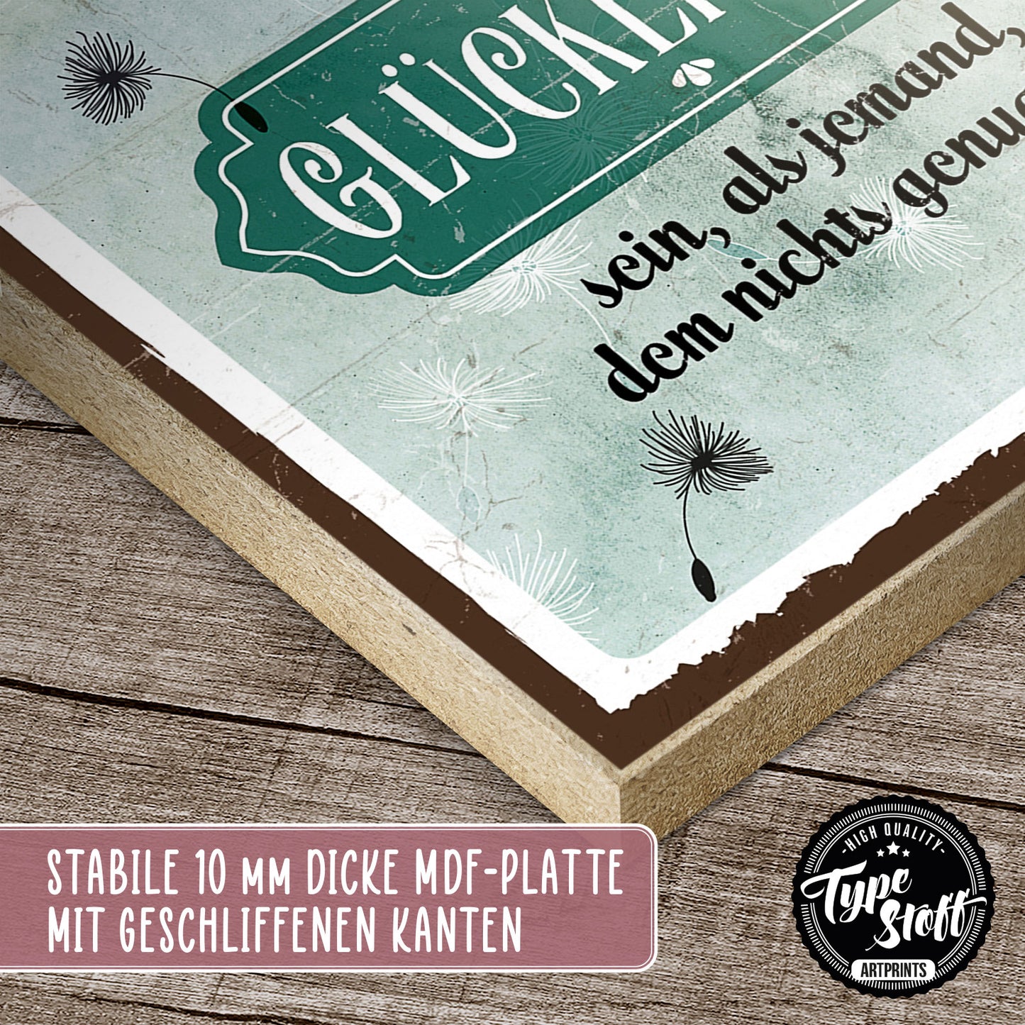 Holzschild mit Spruch - Hygge - Kleinigkeiten - Glück – HS-GH-00759