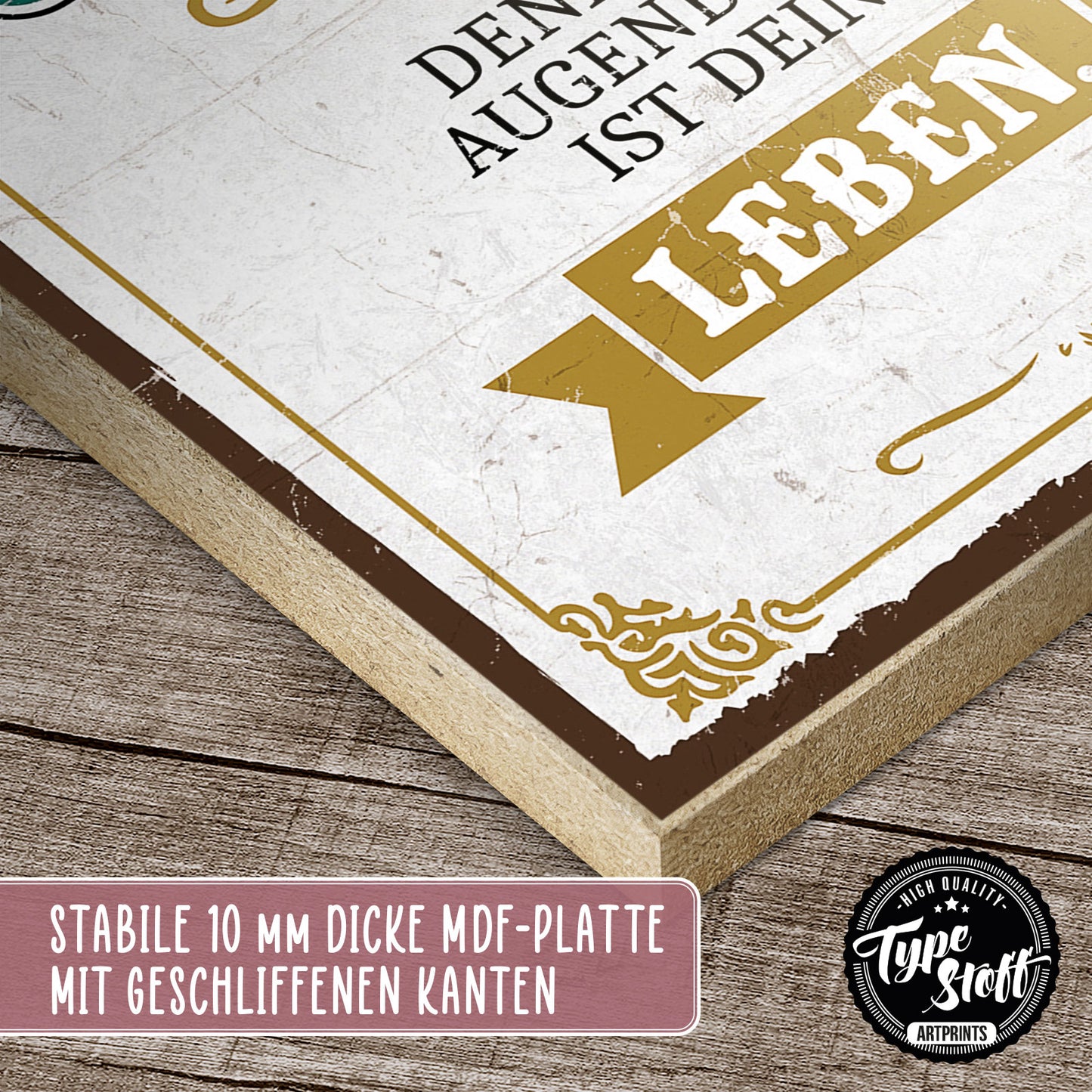 Holzschild mit Spruch - Hygge - Genieße den Augenblick – HS-GH-00761