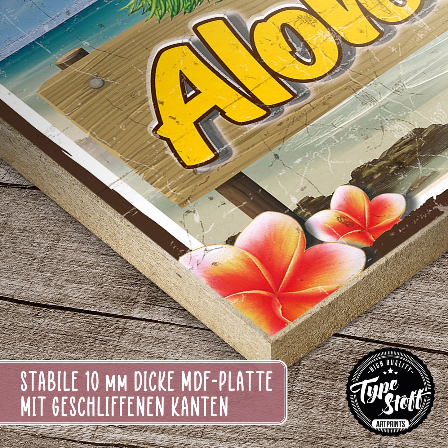 Holzschild mit Spruch - Aloha - Hawai – HS-GH-00789