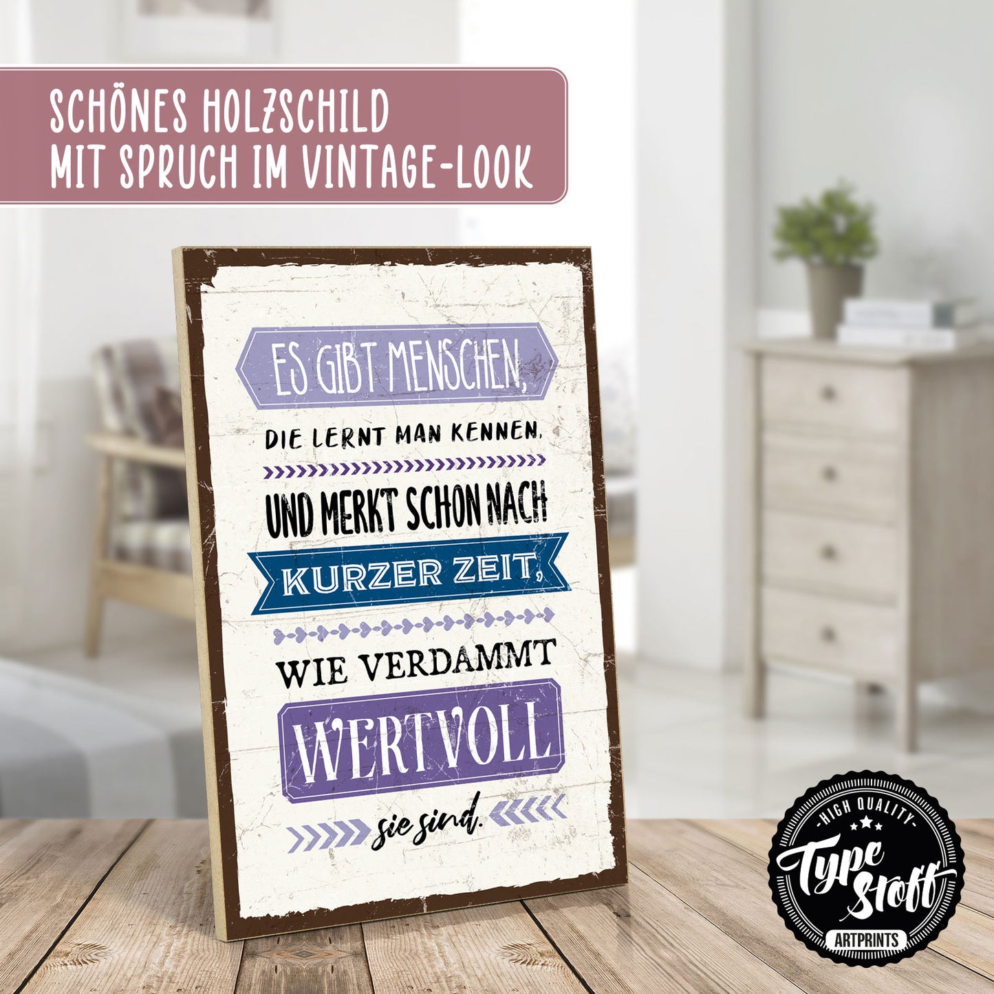 Holzschild mit Spruch - Freunde – GH-00816