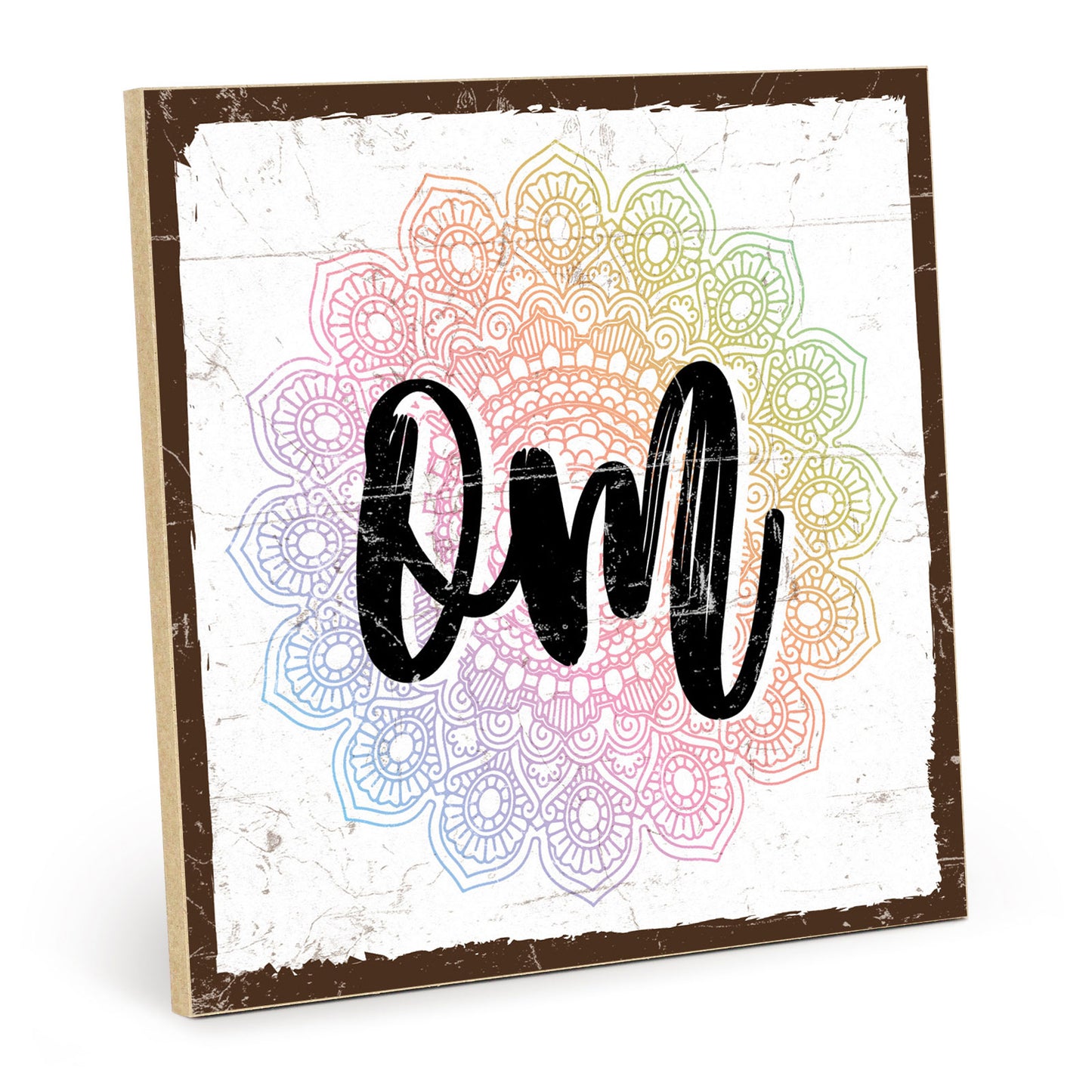 Holzschild mit Spruch - Hygge - om shanti - HS-QN-00923