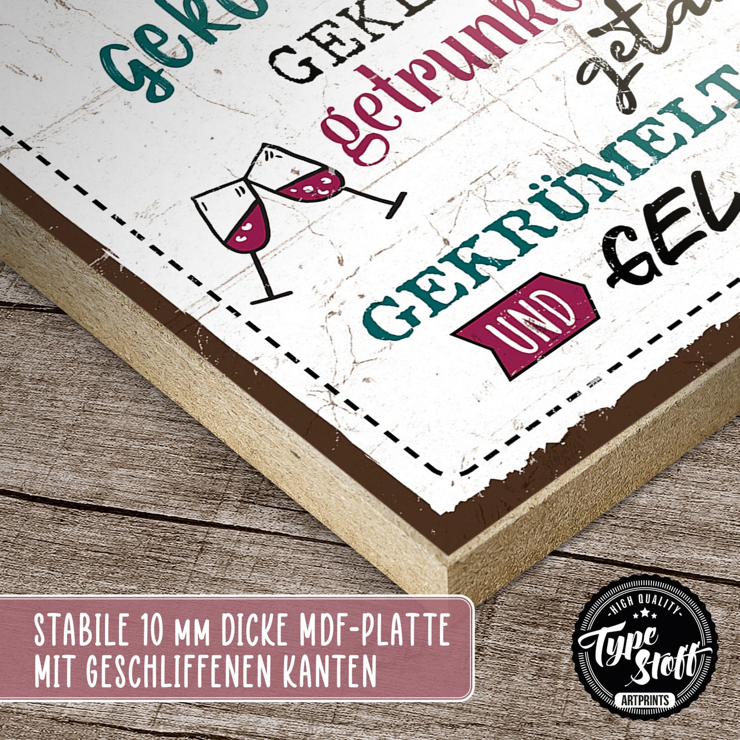 Holzschild mit Spruch - Küche – GH-00932