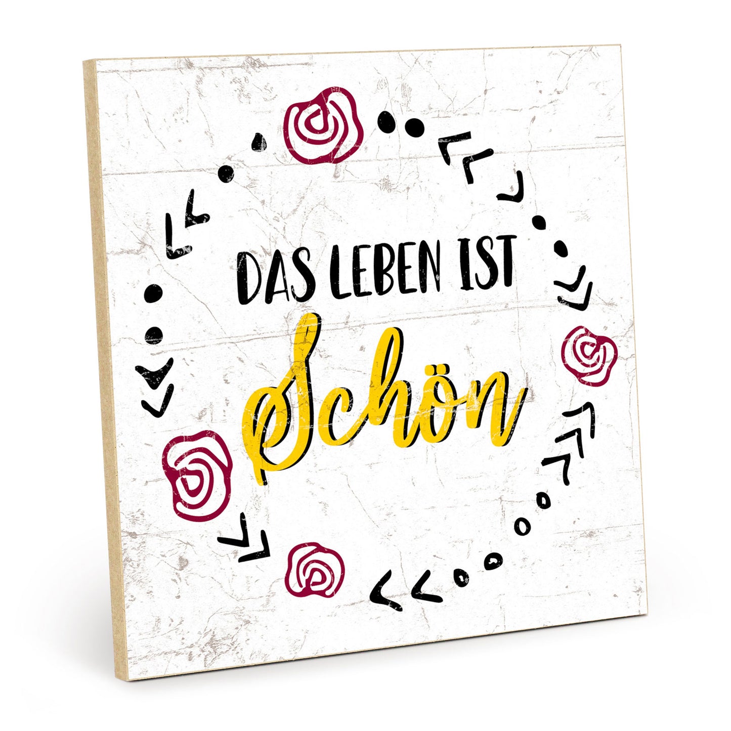 Holzschild mit Spruch - Hygge - Das Leben ist schön – HS-QN00936