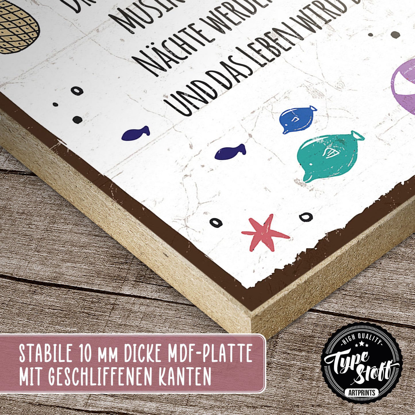 Holzschild mit Spruch - Hygge - Sommer – HS-GH-00959