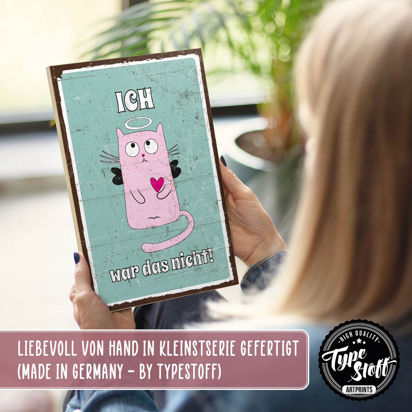 Holzschild mit Spruch - Ich war das nicht – HS-GH-00990