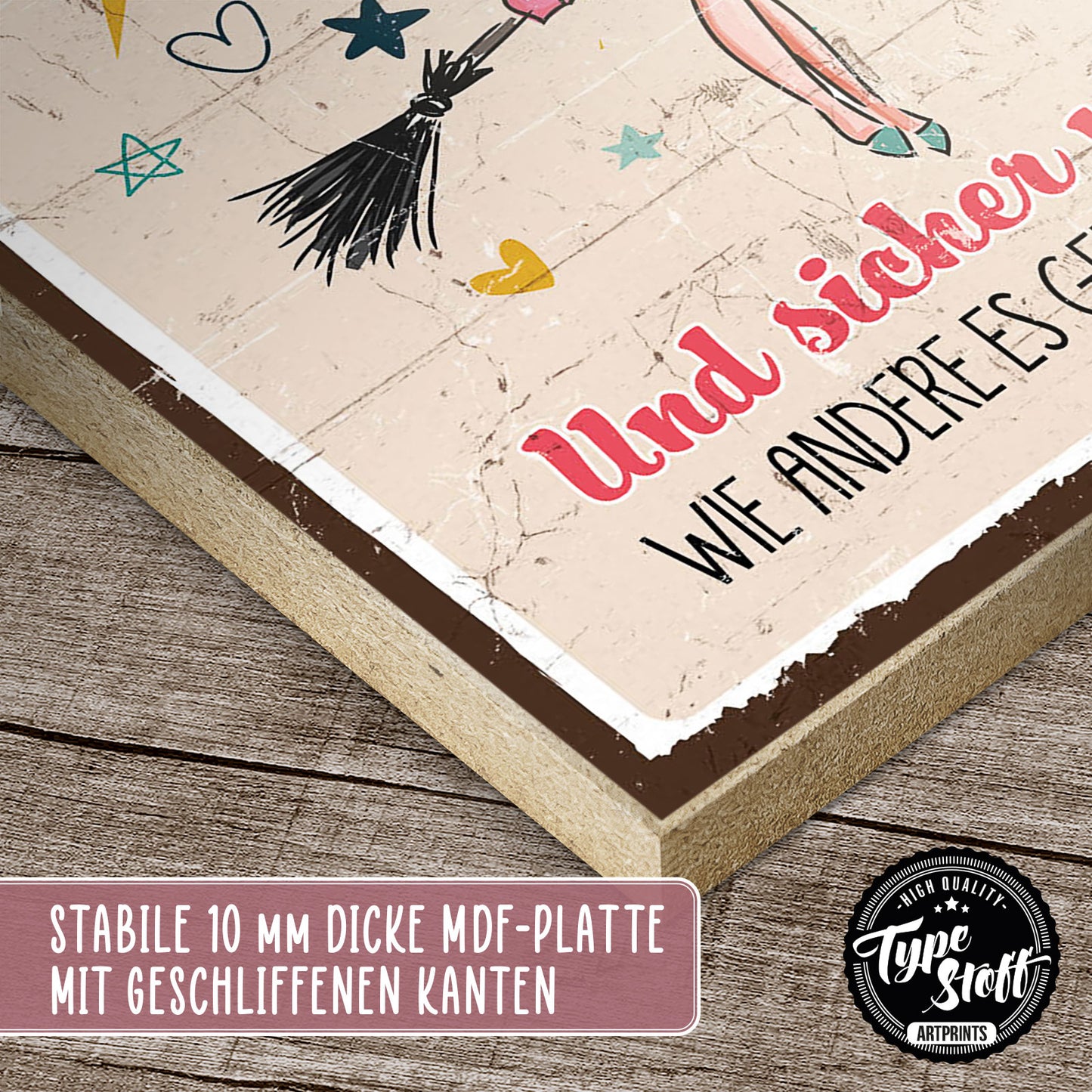 Holzschild mit Spruch - Ich bin anders – GH-00993