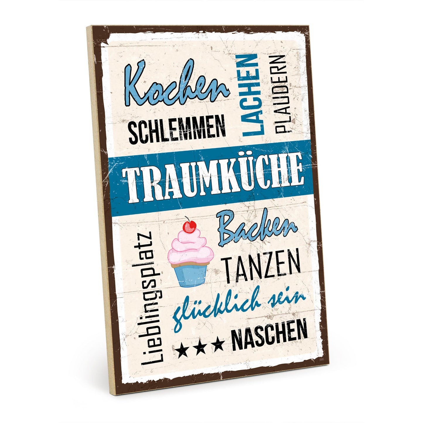 Holzschild mit Spruch - Traum-Küche – HS-GH-00995