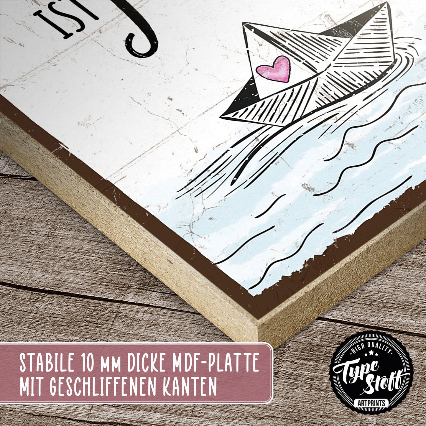 Holzschild mit Spruch - Hygge - Die beste Zeit ist jetzt – HS-GH-01005