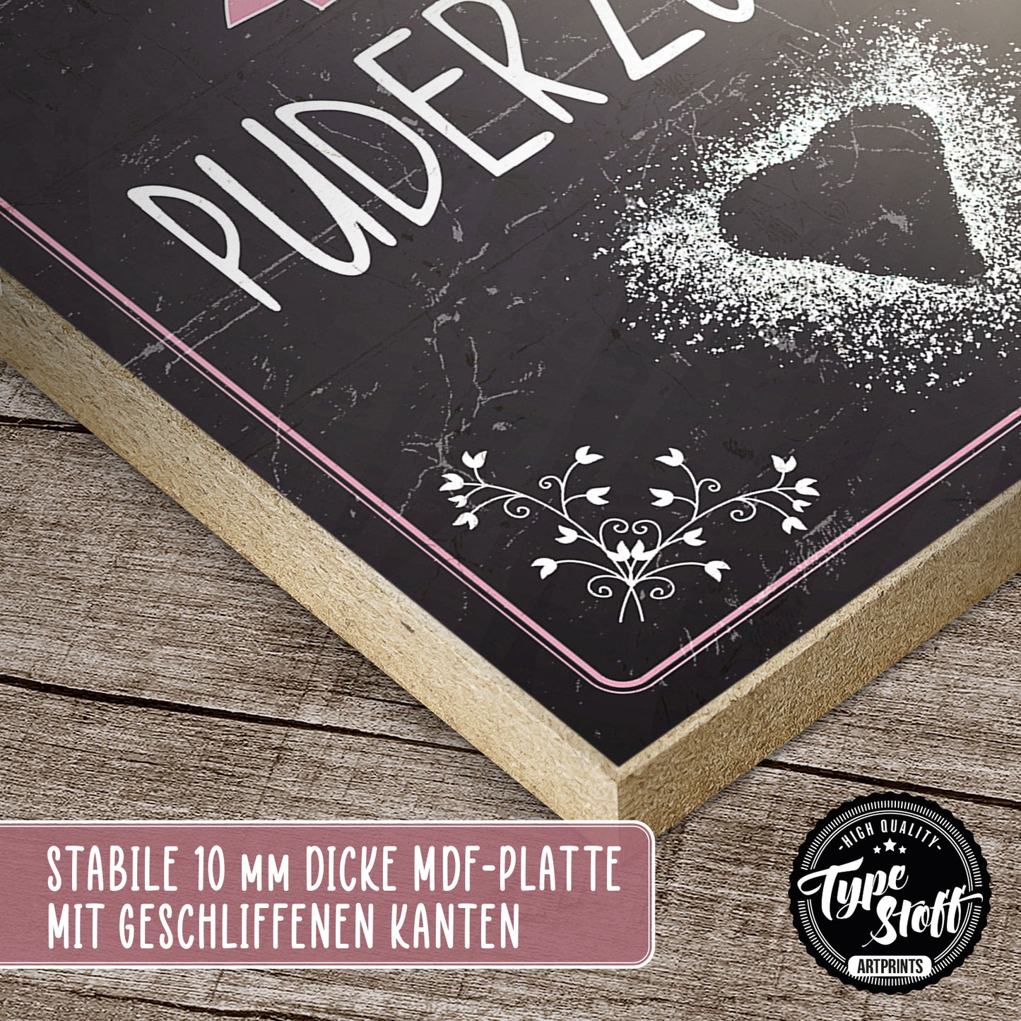 Holzschild mit Spruch - Oma - Wie Mama mit Puderzucker – HS-GH-01010