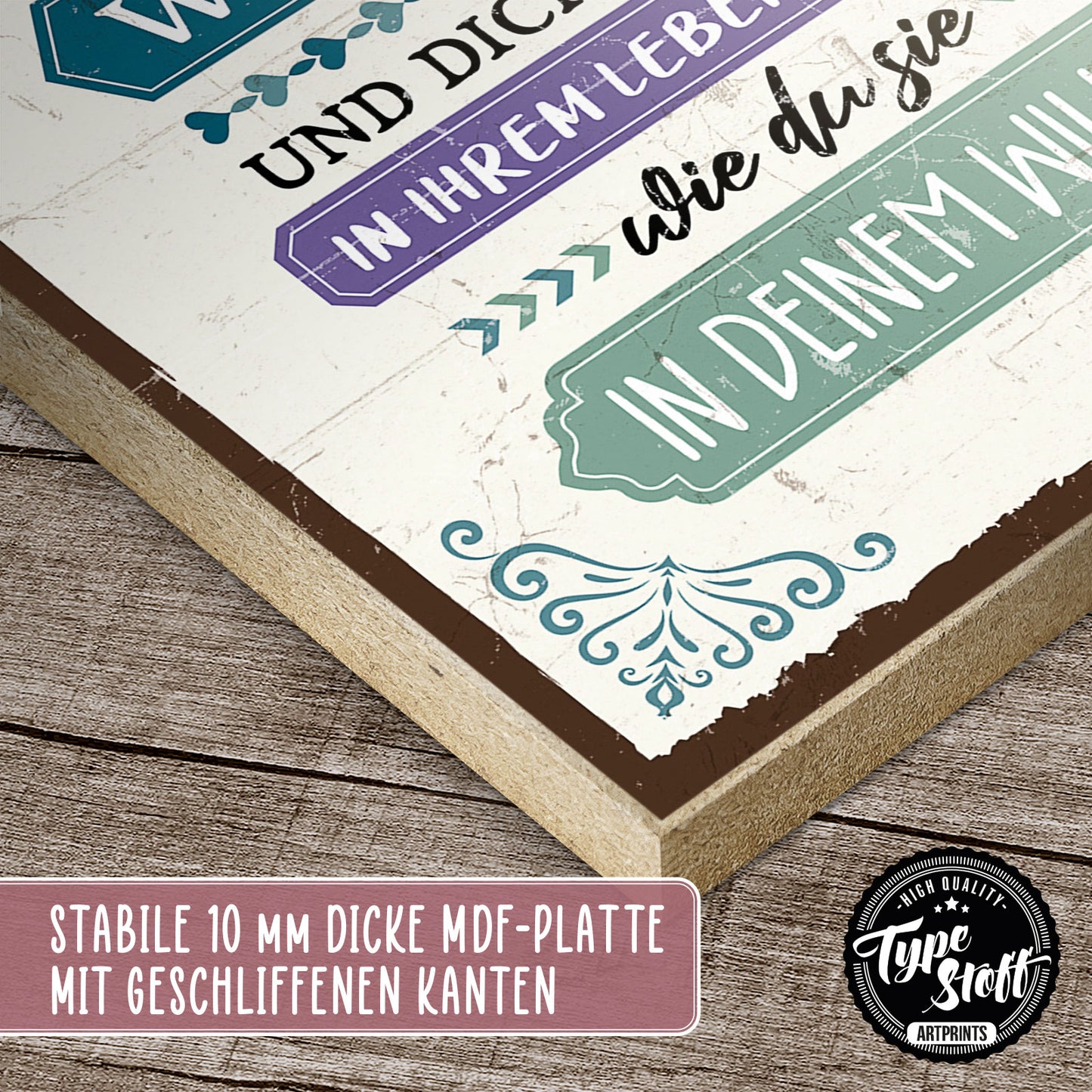 Holzschild mit Spruch - Familie nimmt dich so wie du bist – HS-GH-01011