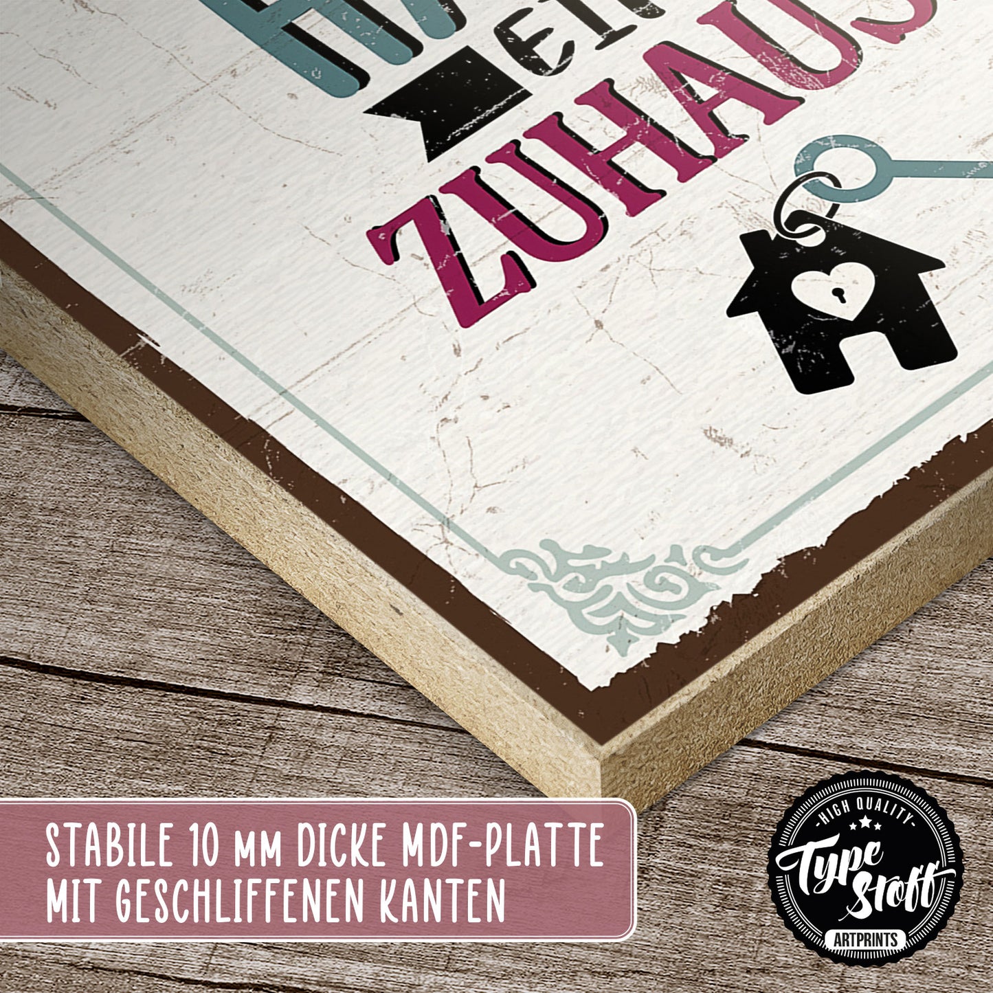 Holzschild mit Spruch - Liebe macht ein Haus zum Zuhause – HS-GH-01013