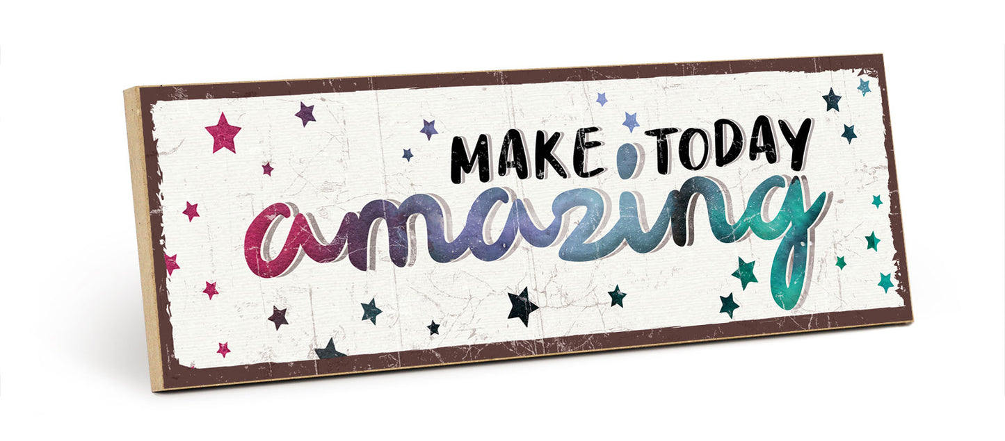 Holzschild mit Spruch - Hygge - Make today amazing – HS-KQ-01014