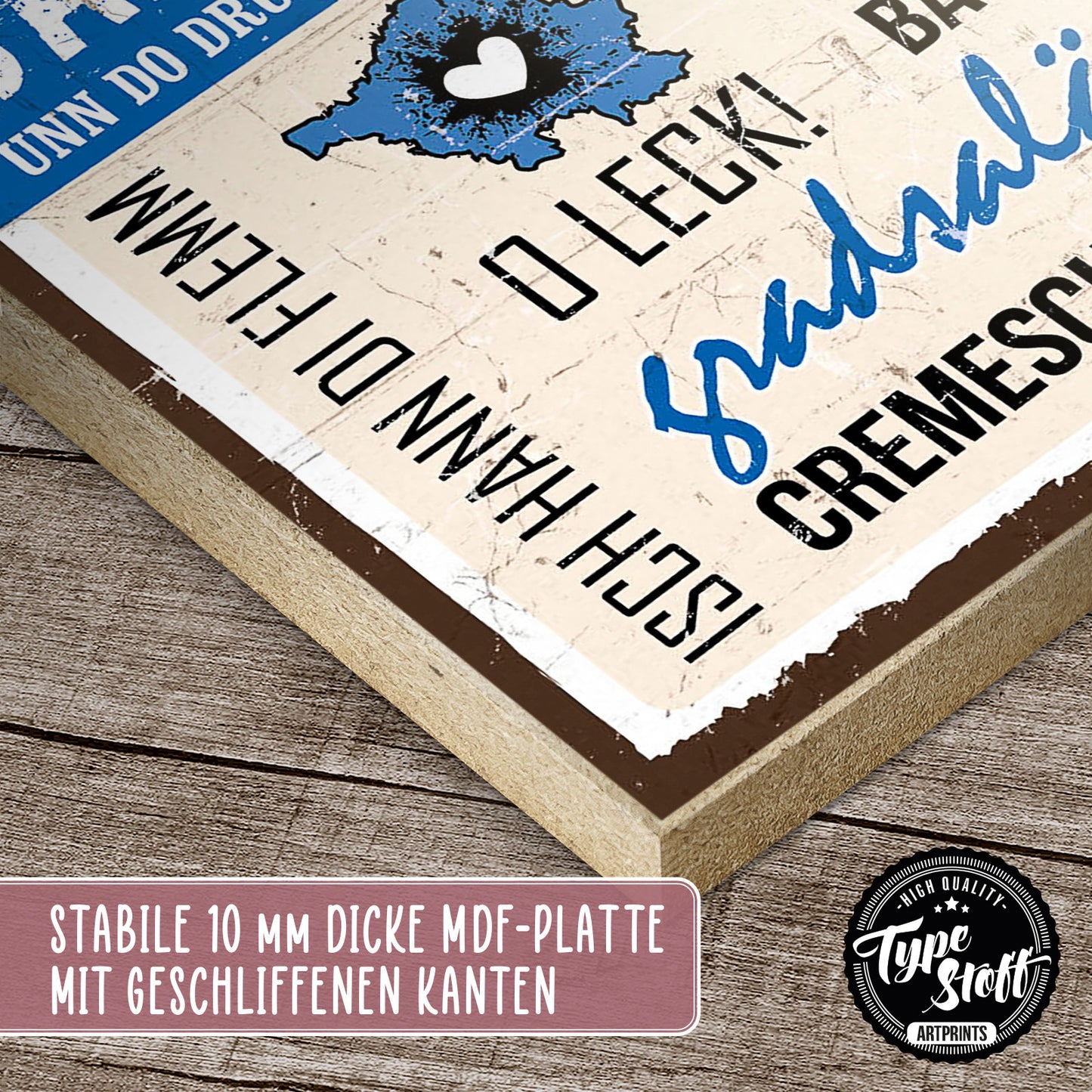 Holzschild mit Spruch - Saarland - Saarländer – HS-GH-01029