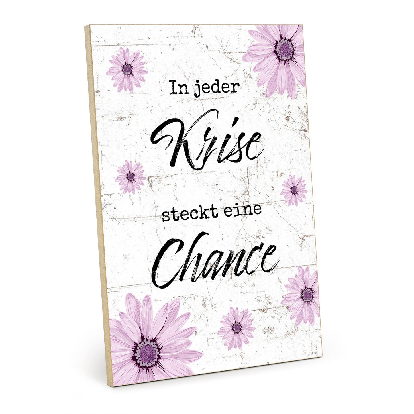 Holzschild mit Spruch - Motivation - Krise - Chance – HS-GH-01036