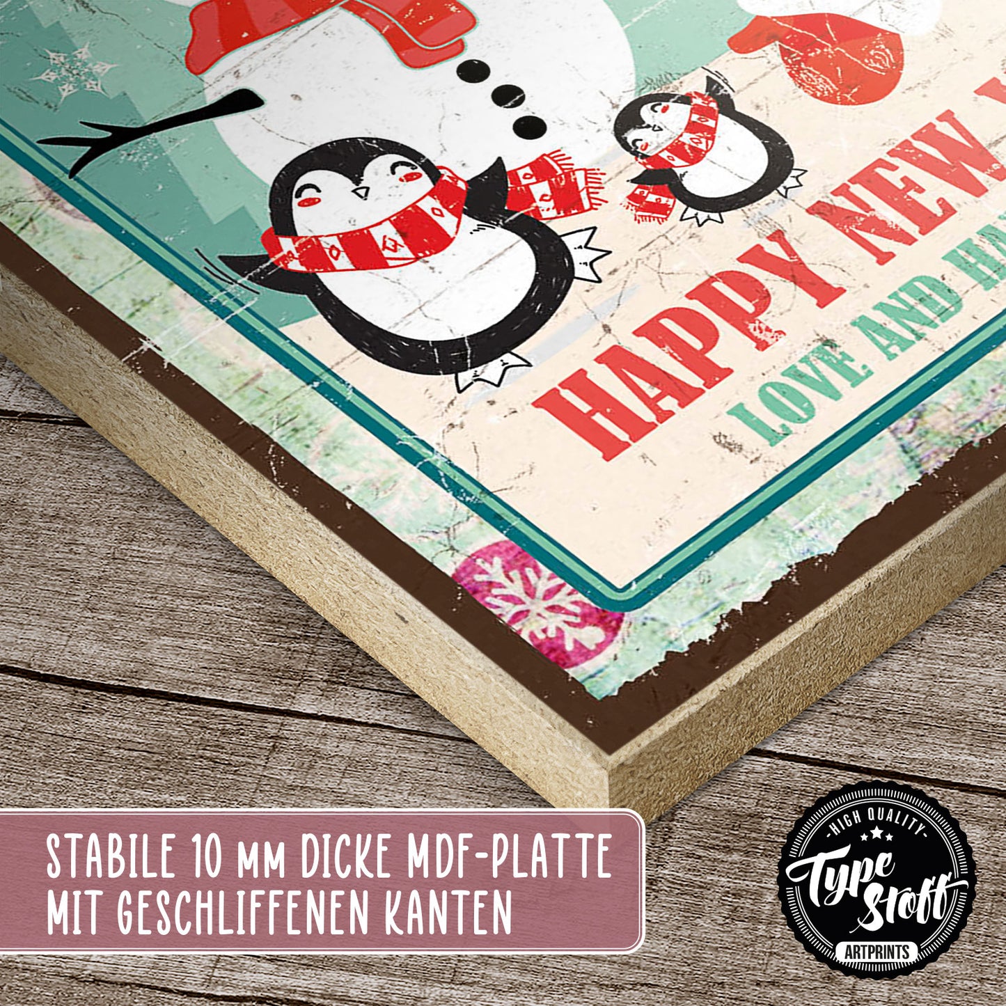 Holzschild mit Spruch - Weihnachten - Merry Christmas – HS-GH-01041