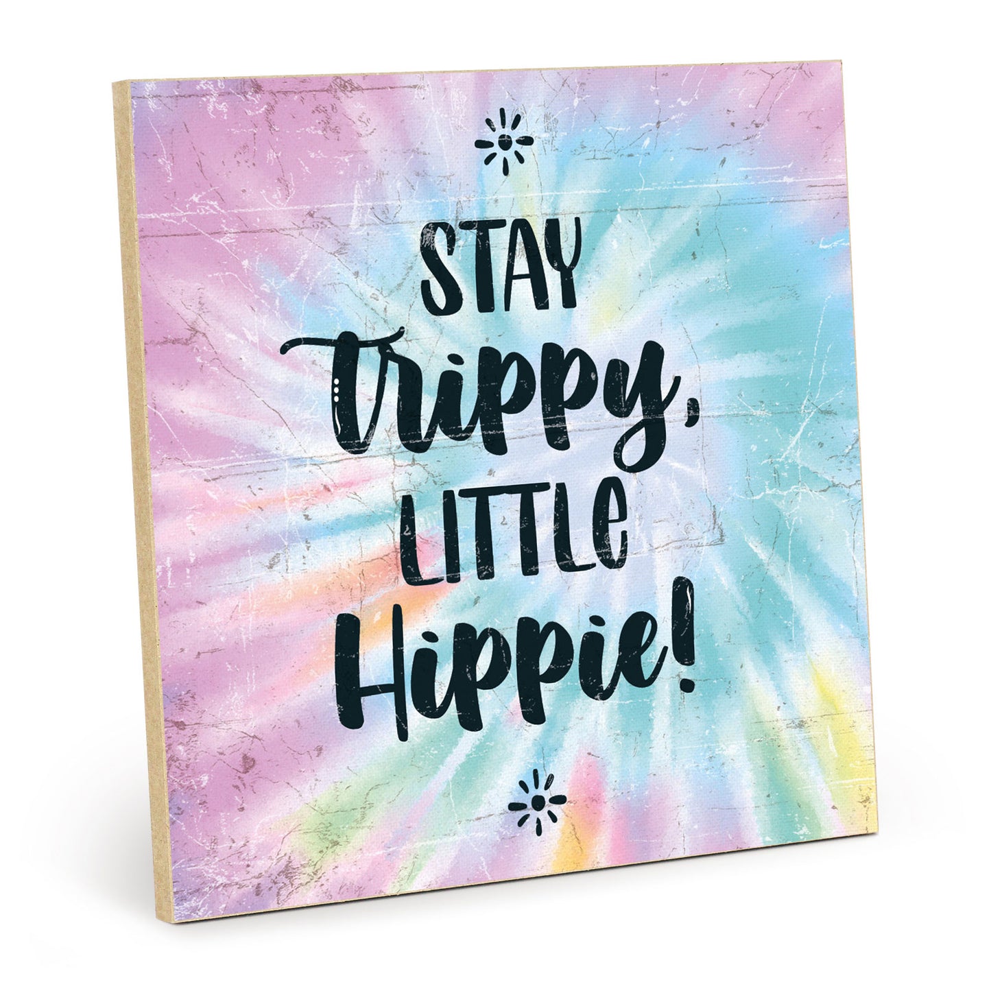 Holzschild mit Spruch - Hygge - Stay trippy little hippie – HS-QN-01074