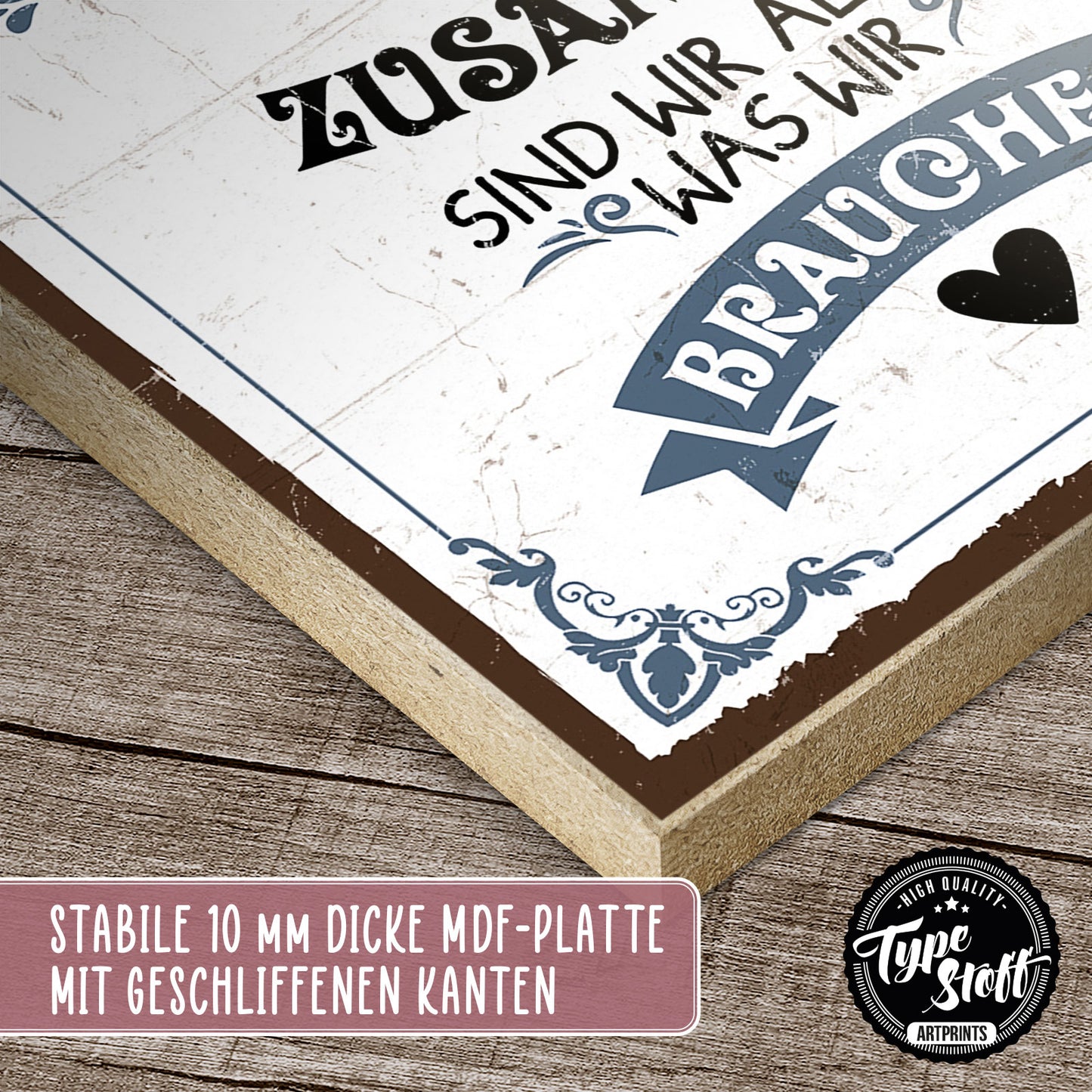 Holzschild mit Spruch - Familie - Alles was wir brauchen – HS-GH-01076