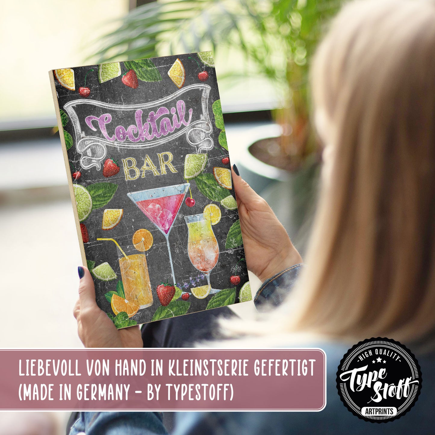 Holzschild mit Spruch - Cocltail Bar – HS-GH-01106