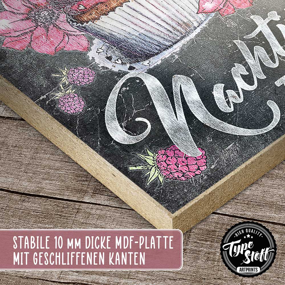 Holzschild mit Spruch - Iss den Nachtisch zuerst – HS-GH-01110