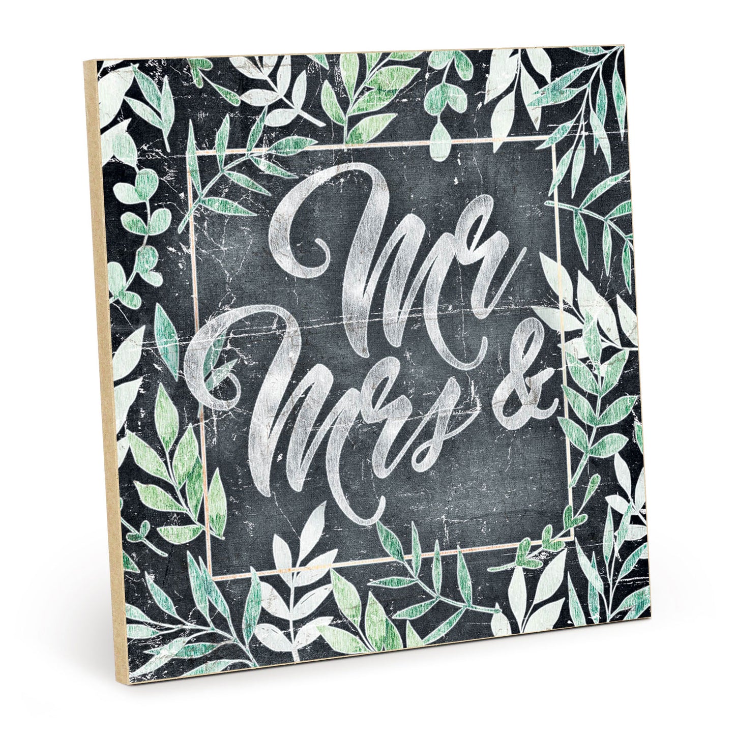 Holzschild mit Spruch - Liebe - Mr und Mrs – HS-QN-01122