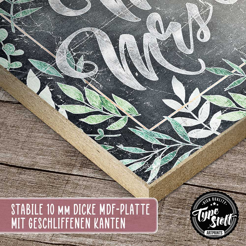 Holzschild mit Spruch - Liebe - Mr und Mrs – HS-QN-01122