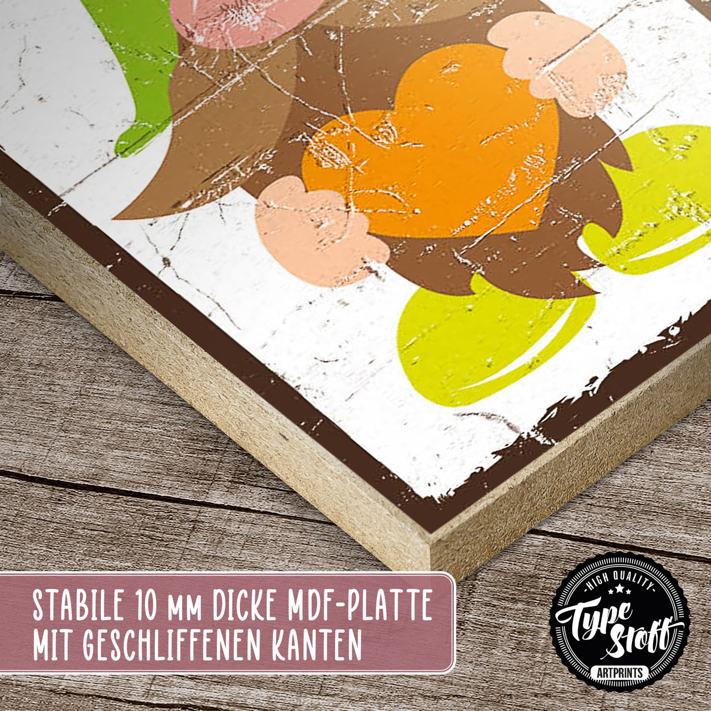 Holzschild mit Spruch - Wichtel Frühling – HS-KH-01123